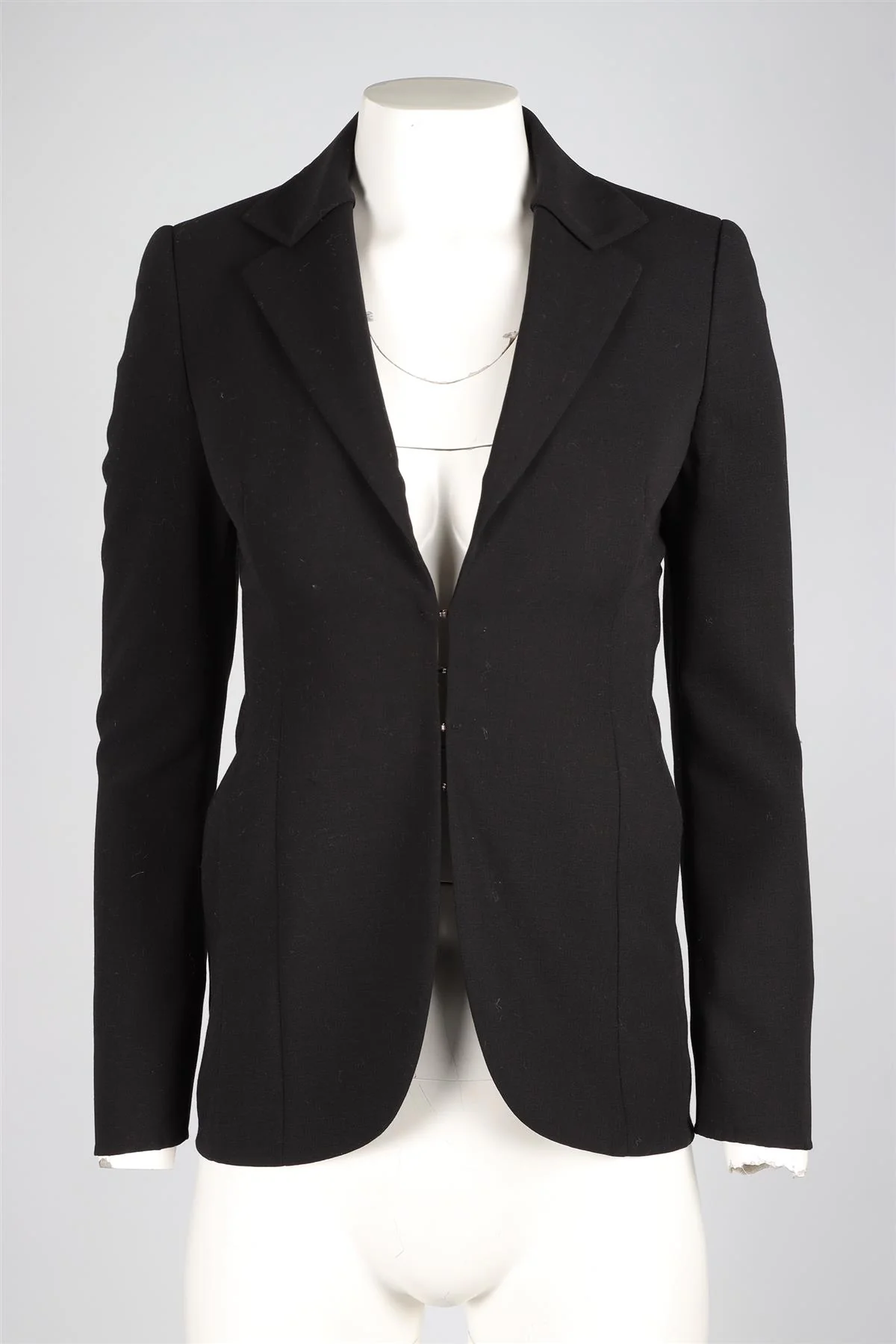 AKRIS BLACK WOOL BLAZER US 2 UK 6 - Image 2