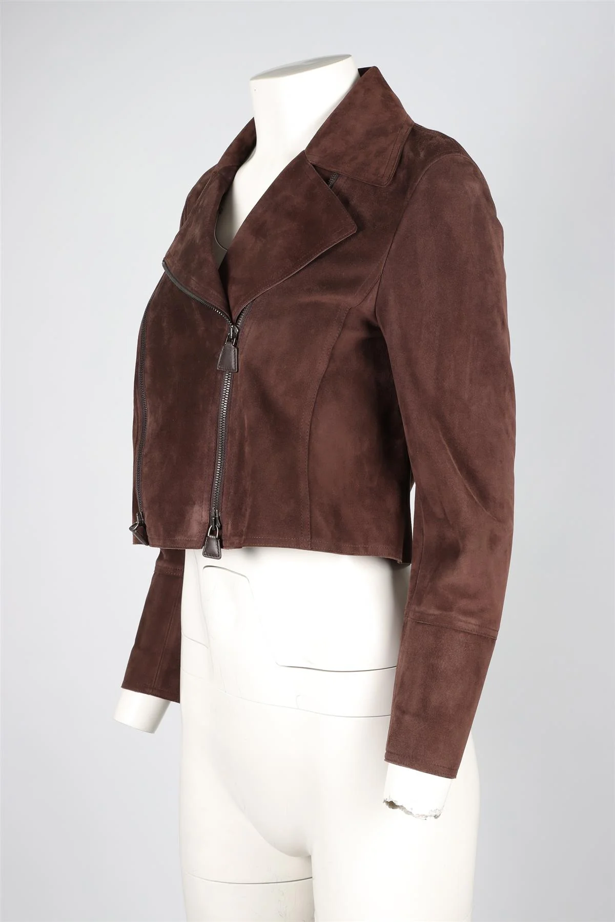 AKRIS BROWN SUEDE JACKET US 6 UK 10 - Image 3