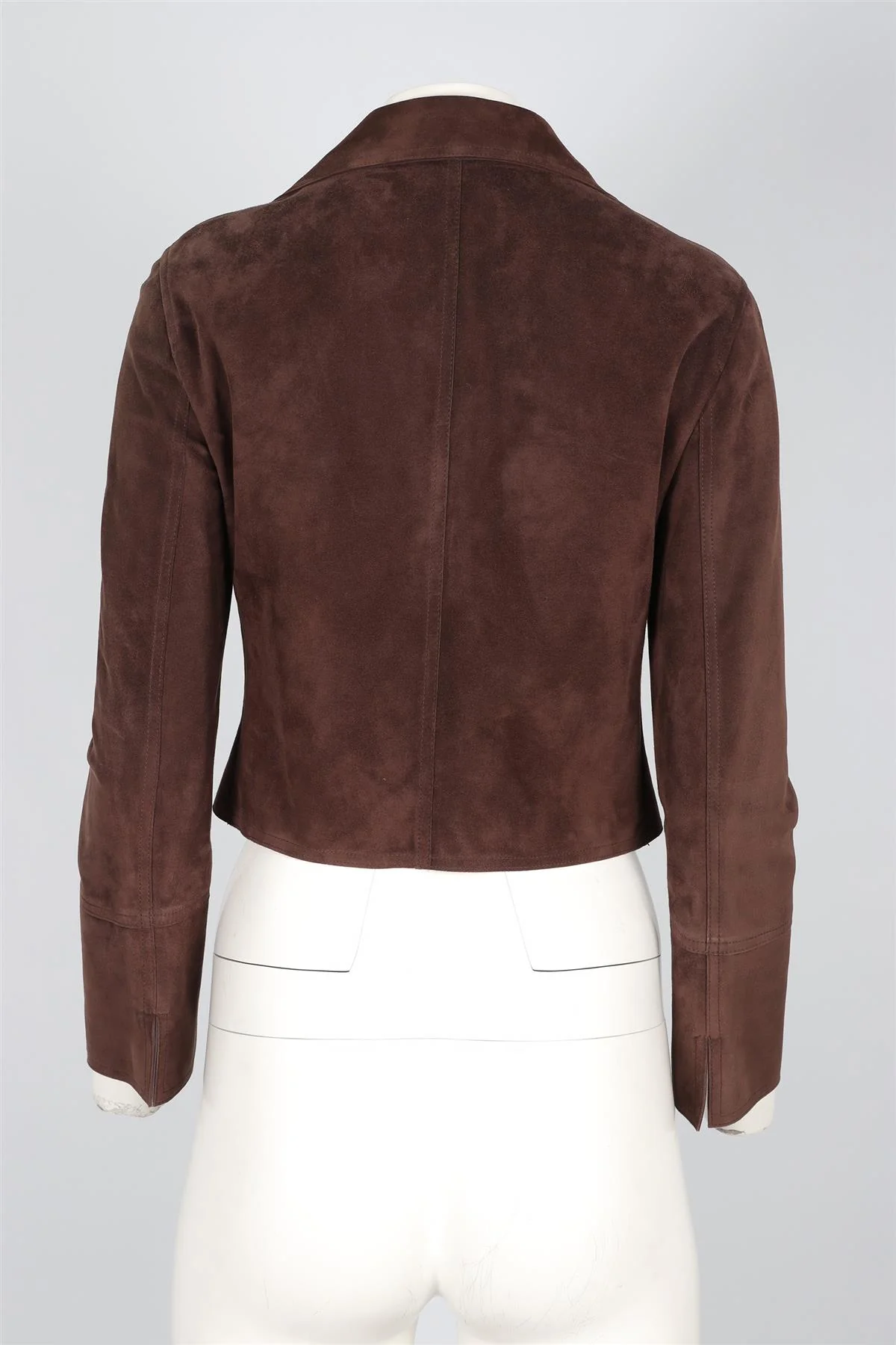 AKRIS BROWN SUEDE JACKET US 6 UK 10 - Image 4