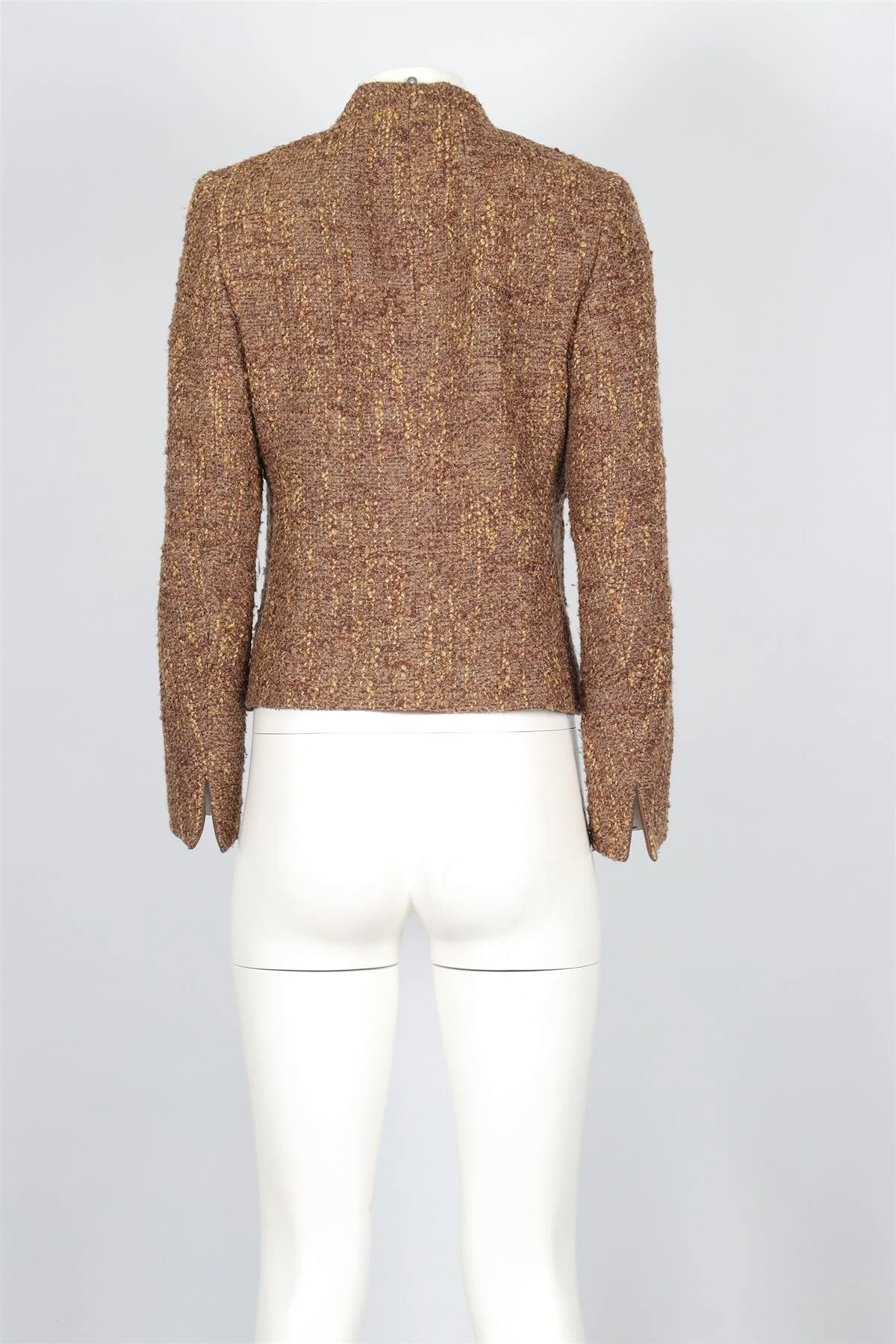 AKRIS BROWN WOOL JACKET FR 40 UK 12 - Image 4