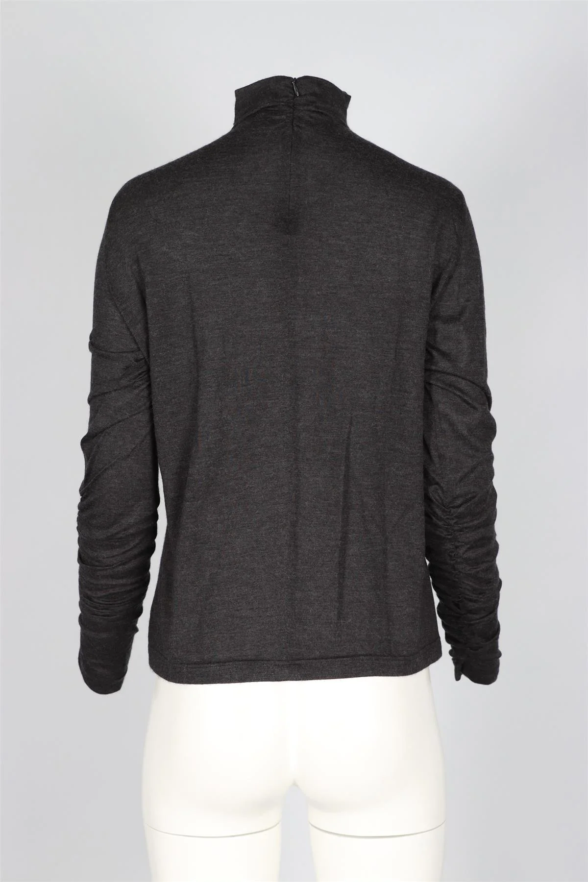 AKRIS GREY CASHMERE AND SILK BLEND TOP FR 42 UK 14 - Image 4