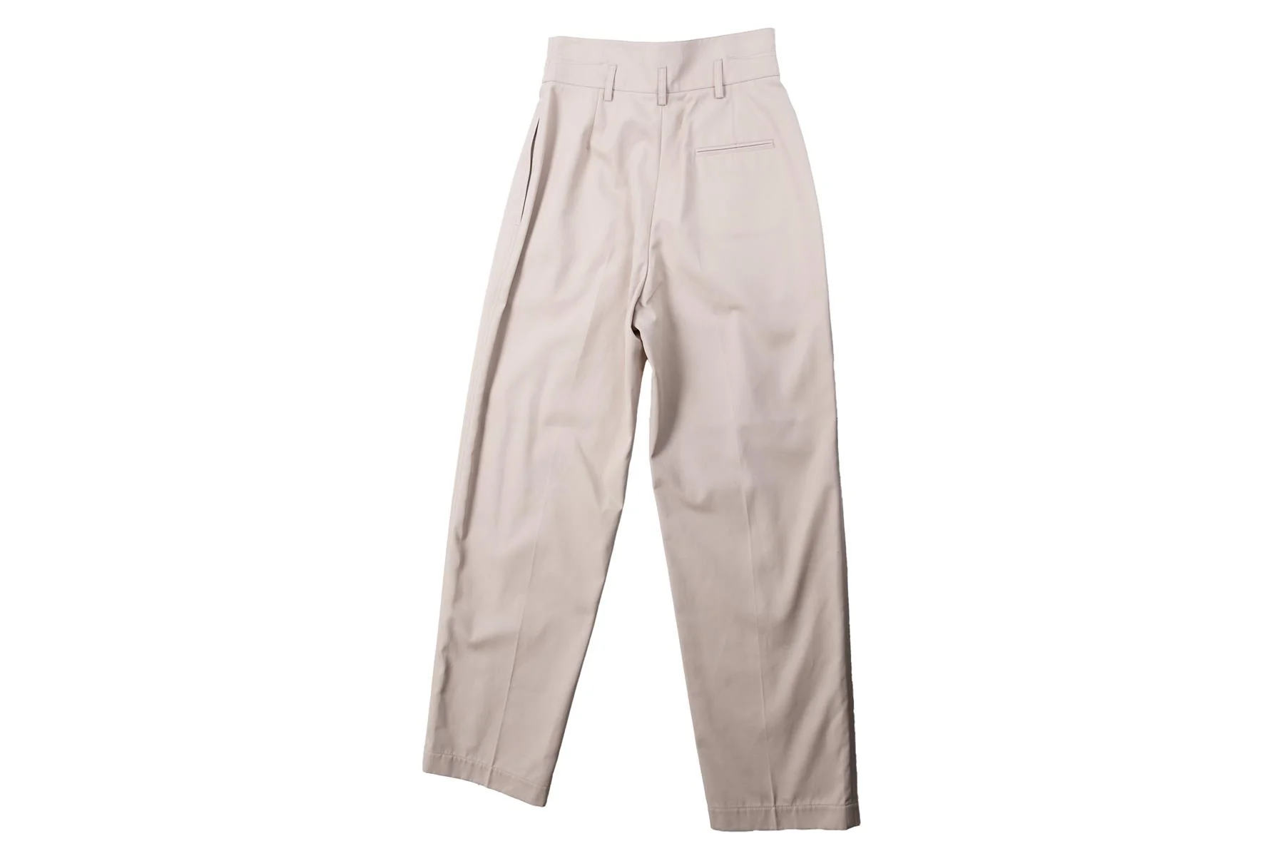 ALAÏA BEIGE COTTON STRAIGHT LEG PANTS FR 40 UK 12 - Image 3