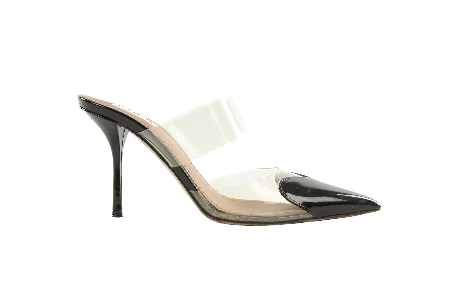 ALAÏA BLACK CŒUR PATENT LEATHER MULES EU 38.5 UK 5.5 US 8.5 - Image 2