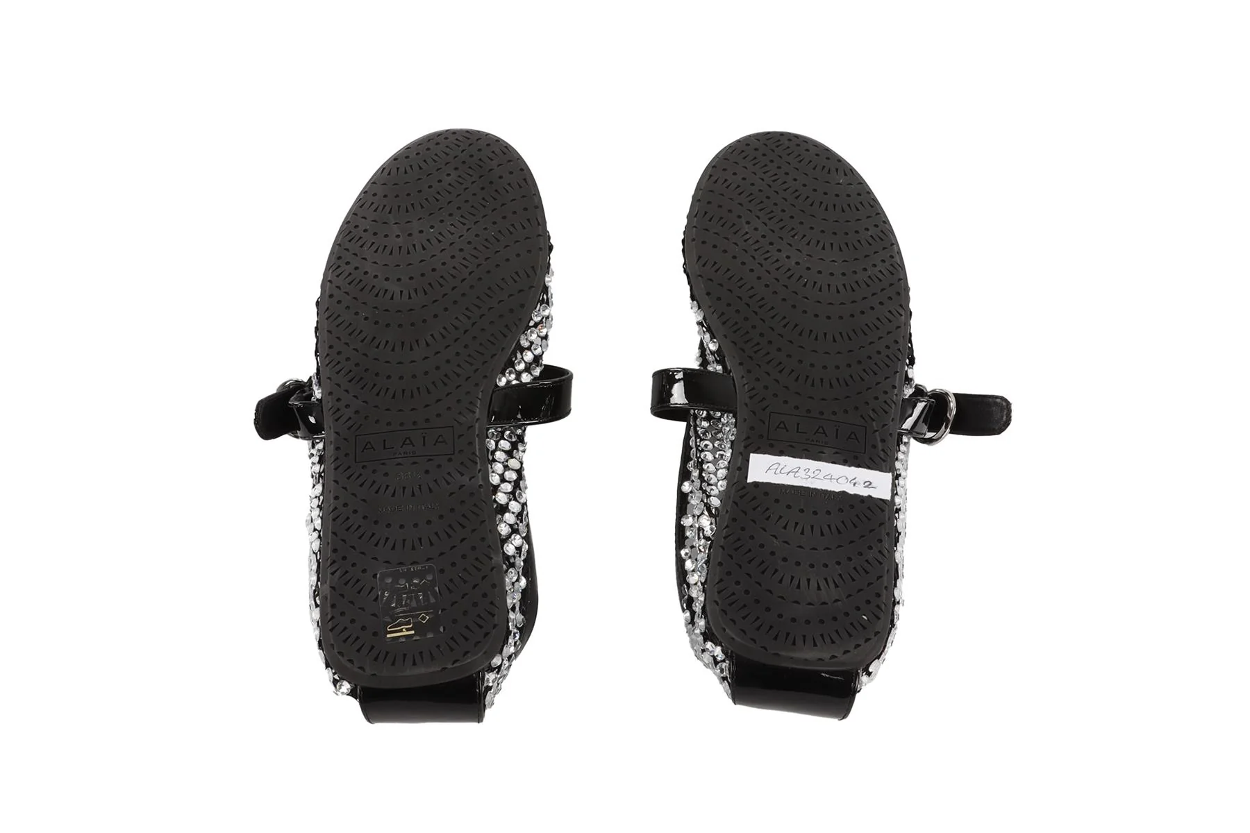 ALAÏA BLACK CRYSTAL AND MESH BALLET FLATS EU 38.5 UK 5.5 US 8.5 - Image 6