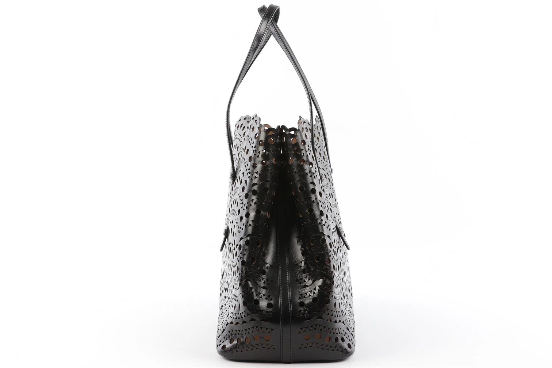 ALAÏA BLACK LE MINA 32 LEATHER TOTE BAG - Image 4