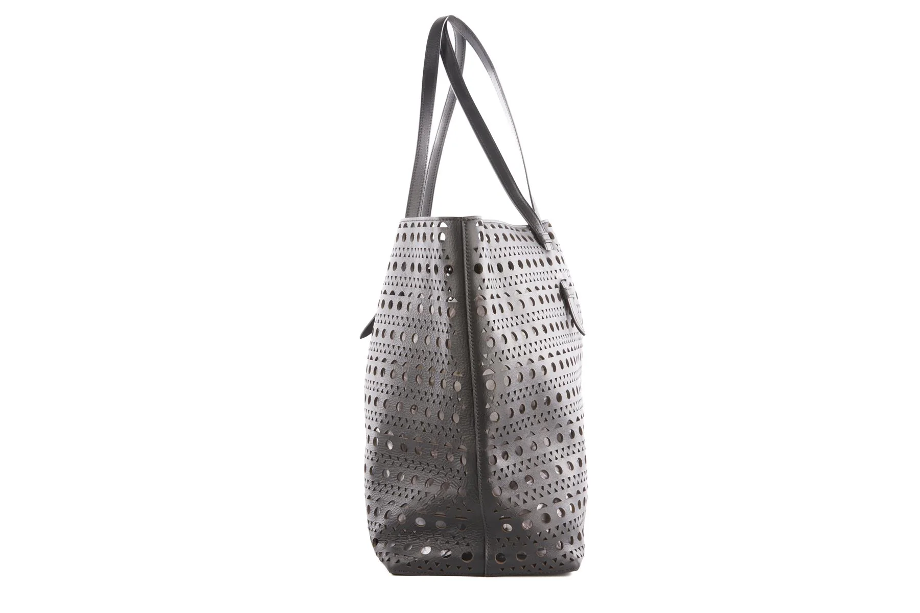 ALAÏA BLACK LE MINA 44 VIENNE LEATHER SHOULDER BAG - Image 4