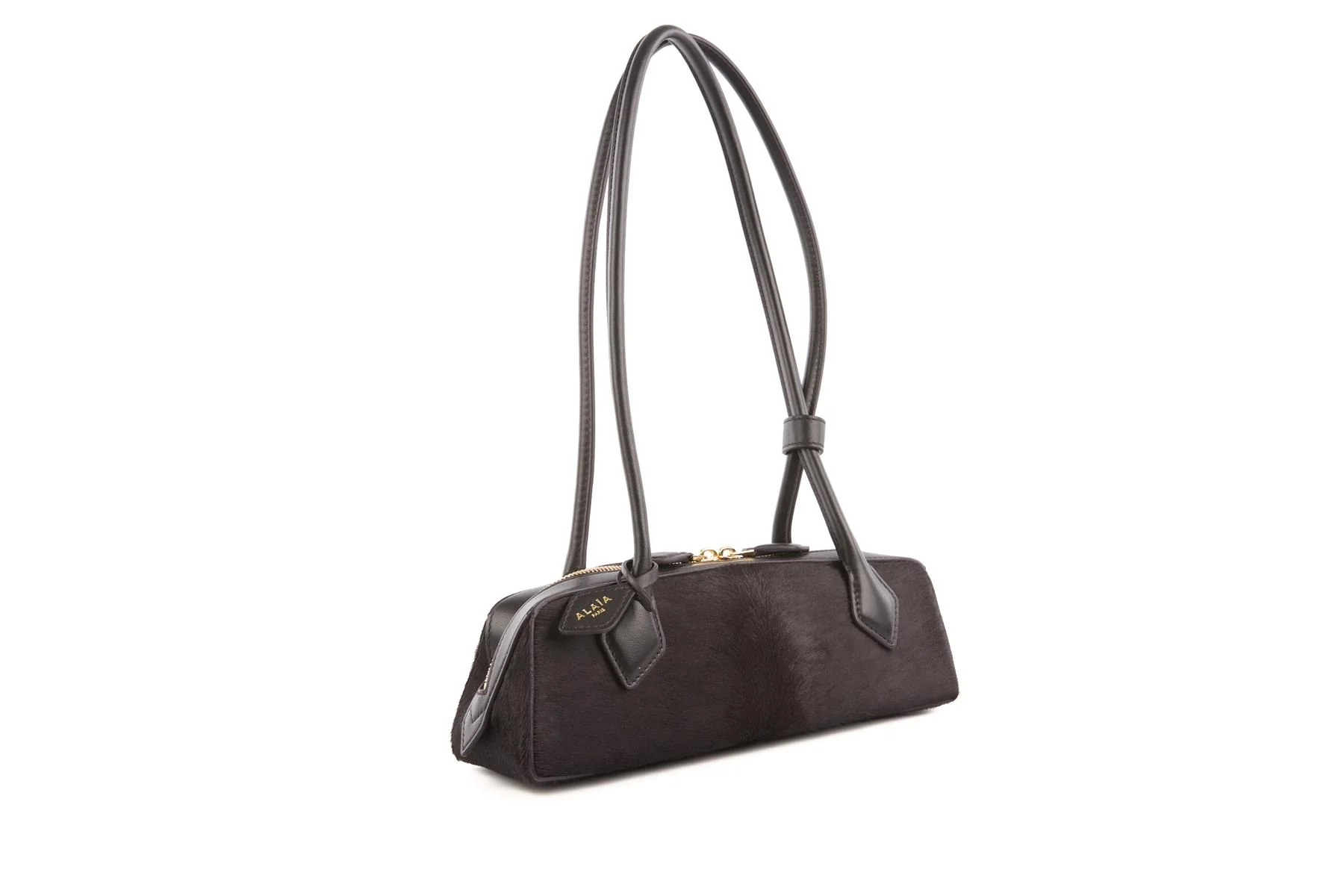 ALAÏA BLACK LE TECKEL SMALL CALF HAIR SHOULDER BAG - Image 3