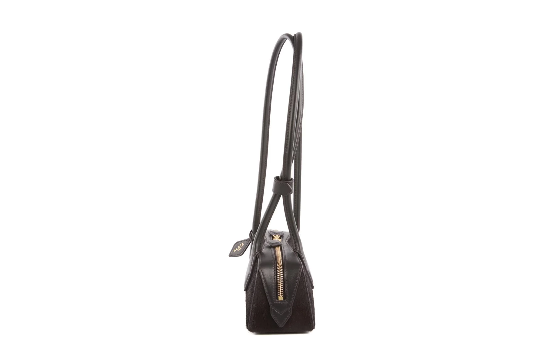 ALAÏA BLACK LE TECKEL SMALL CALF HAIR SHOULDER BAG - Image 5