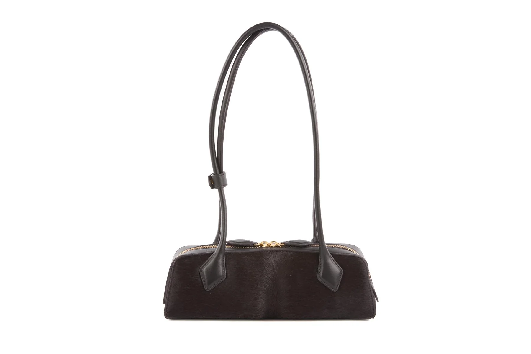 ALAÏA BLACK LE TECKEL SMALL CALF HAIR SHOULDER BAG - Image 6