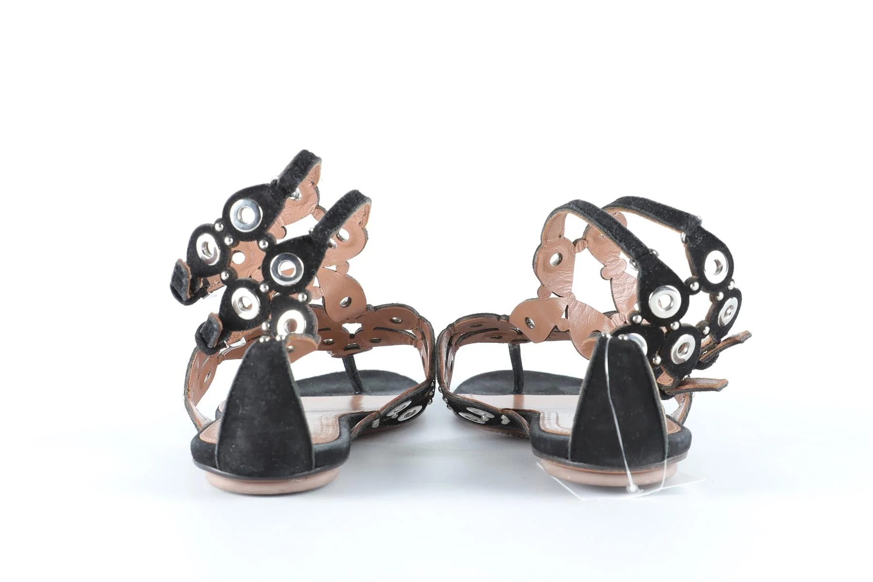 ALAÏA BLACK SUEDE SANDALS EU 38 UK 5 US 8 - Image 5