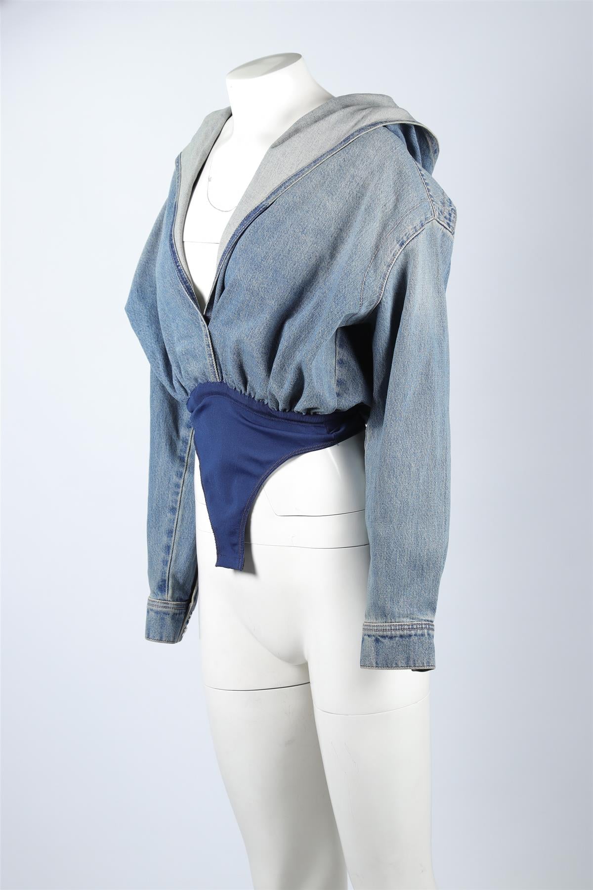 ALAÏA BLUE DEMIN BODYSUIT FR 36 UK 8 - Image 3