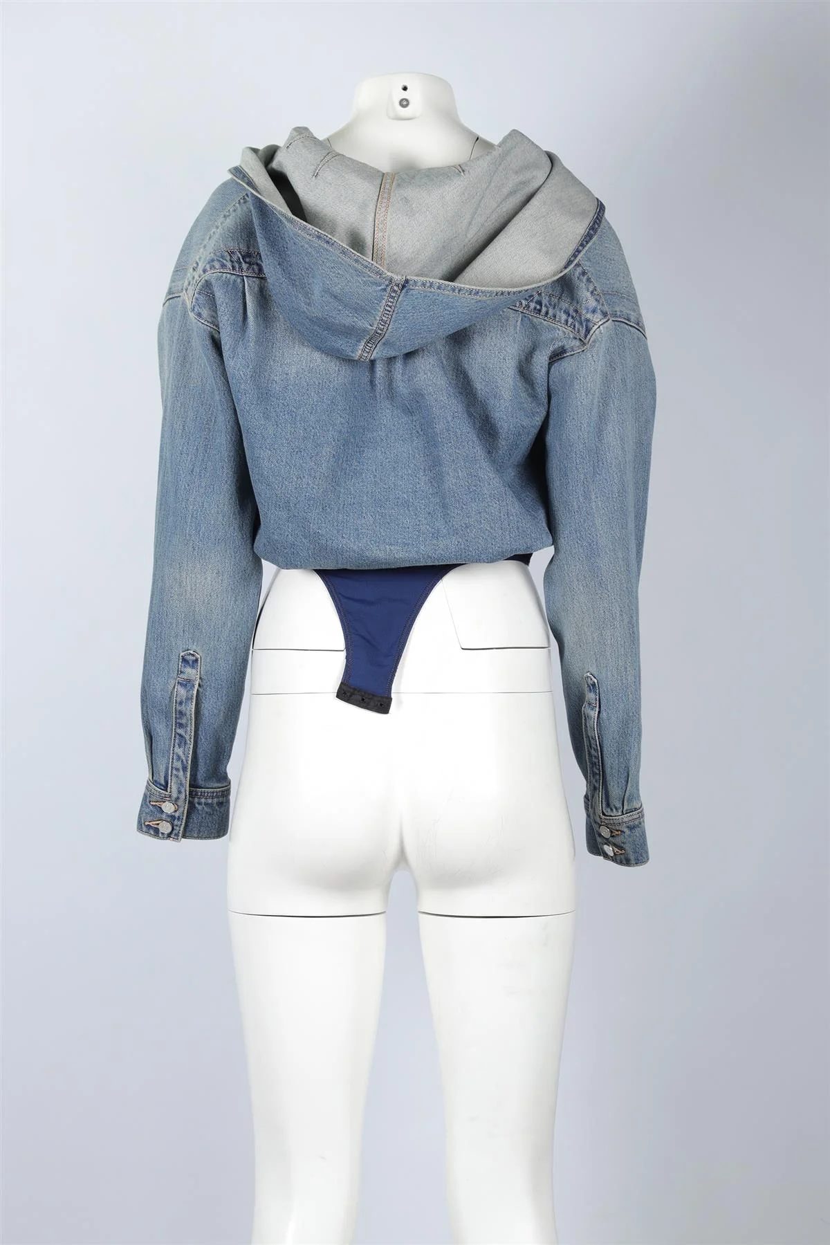 ALAÏA BLUE DEMIN BODYSUIT FR 36 UK 8 - Image 4
