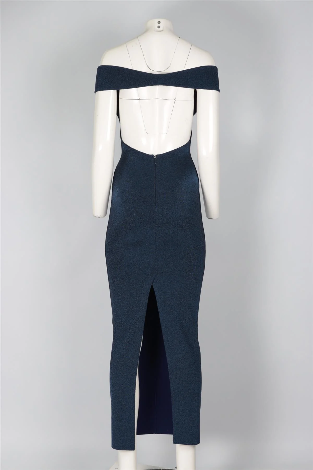 ALAÏA BLUE WOOL MAXI DRESS FR 36 UK 8 - Image 4