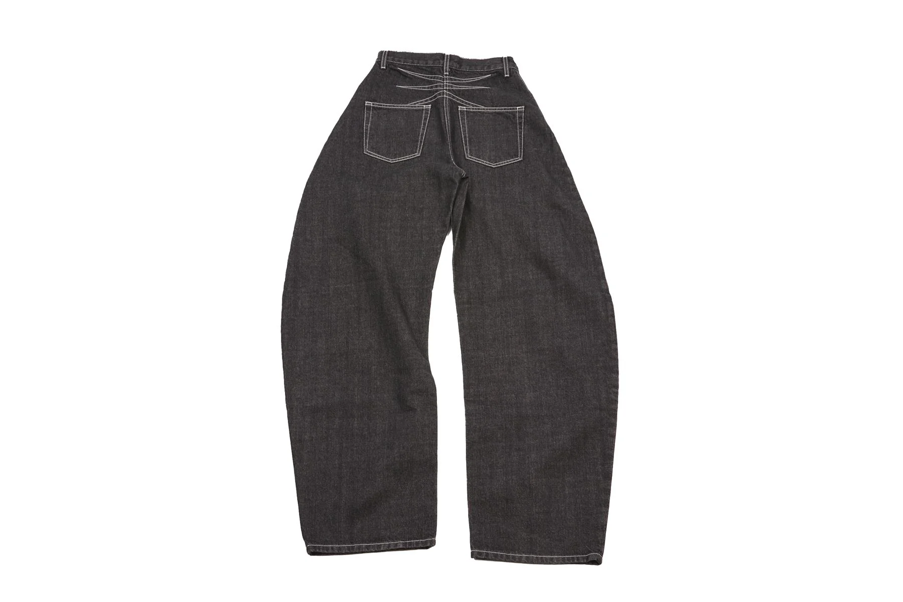 ALAÏA GREY HIGH RISE TAPERED JEANS FR 38 - Image 4