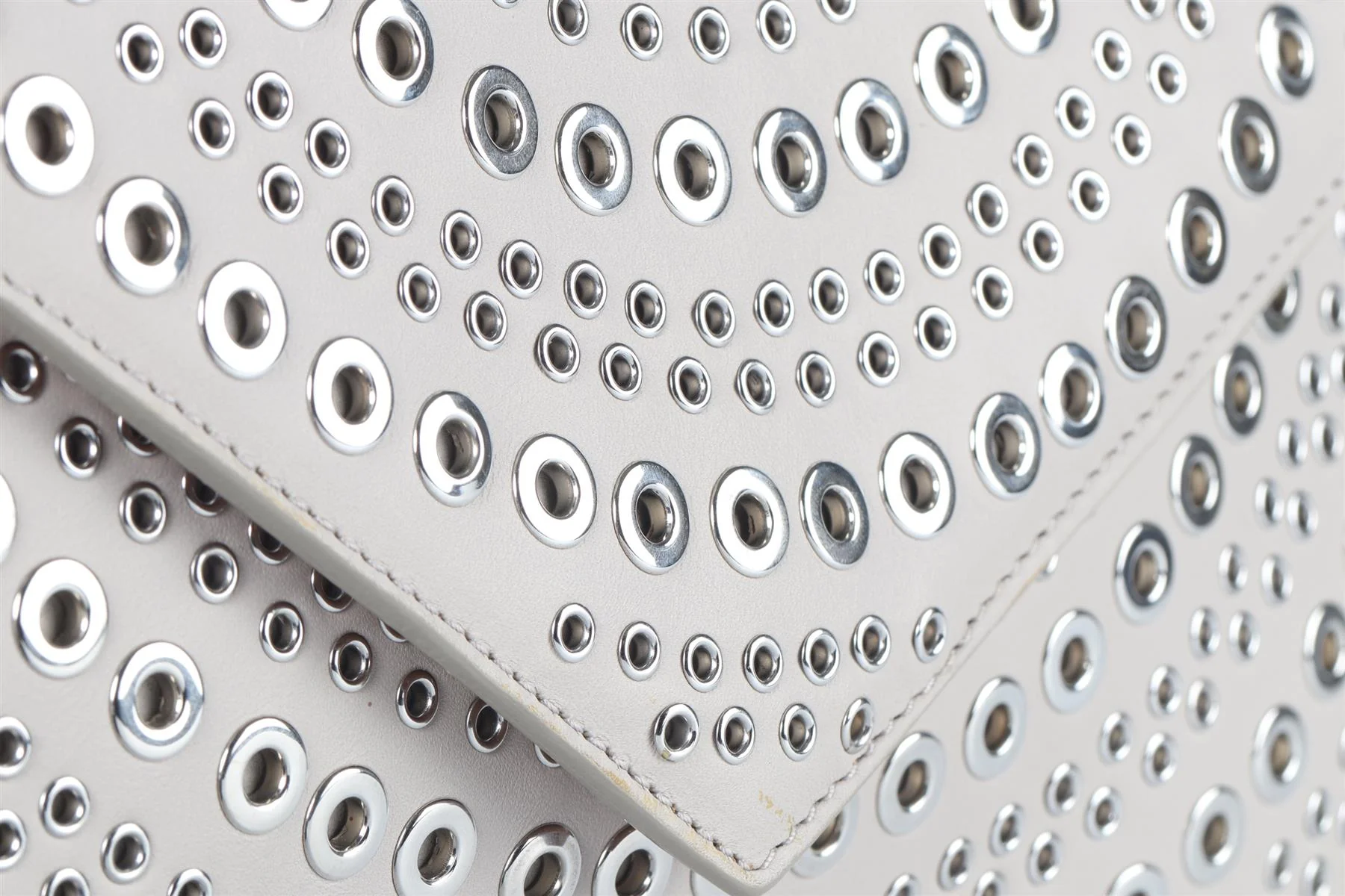ALAÏA GREY LEATHER CLUTCH - Image 8