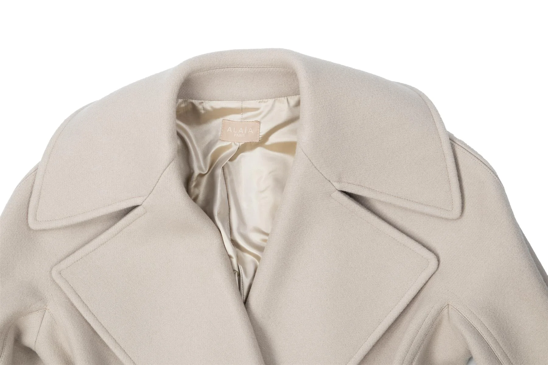 ALAÏA GREY WOOL COAT FR 38 UK 10 - Image 3