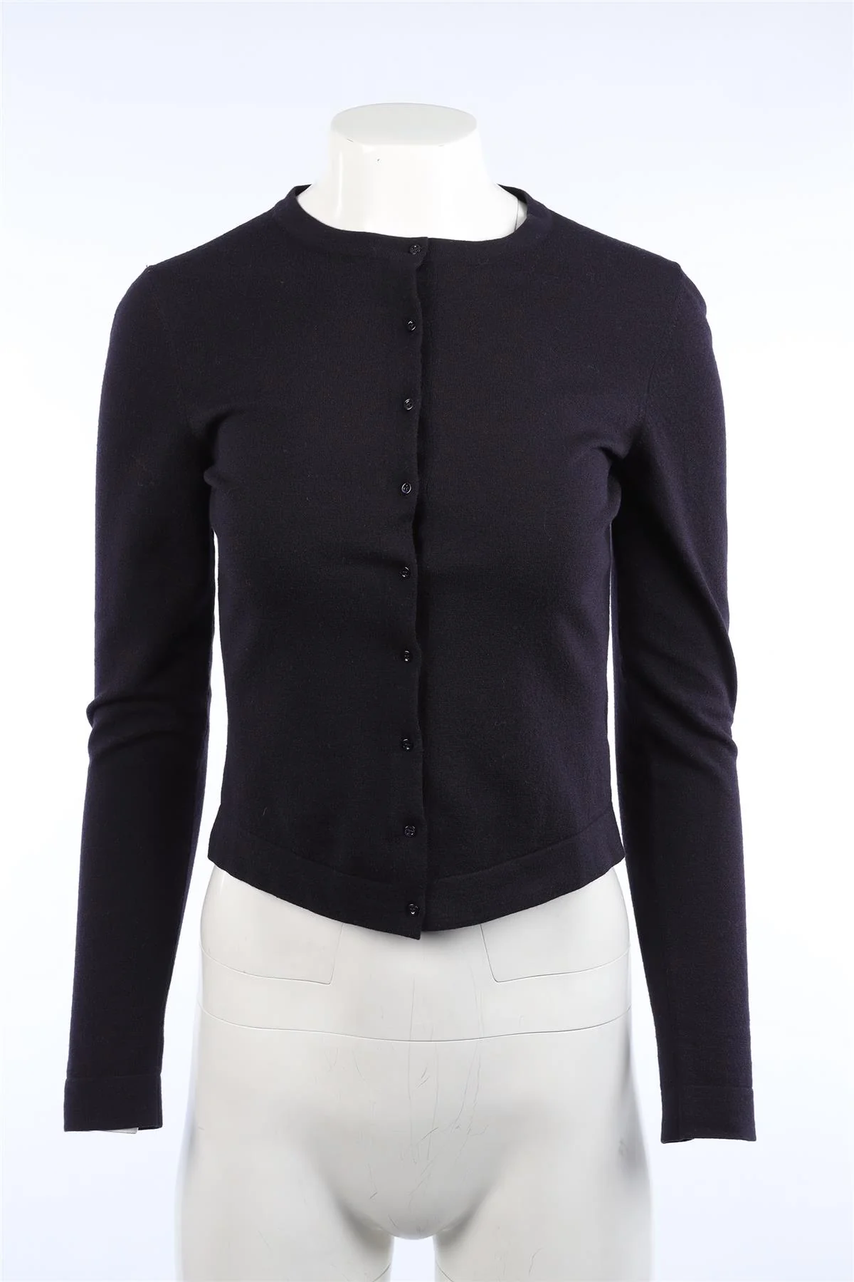 ALAÏA NAVY WOOL CARDIGAN FR 38 UK 10 - Image 2