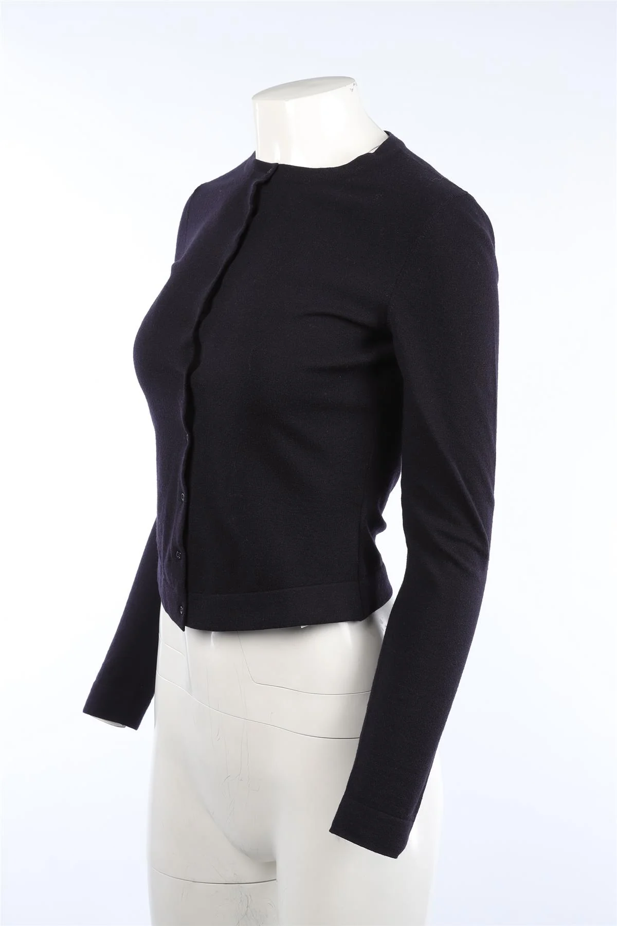 ALAÏA NAVY WOOL CARDIGAN FR 38 UK 10 - Image 3