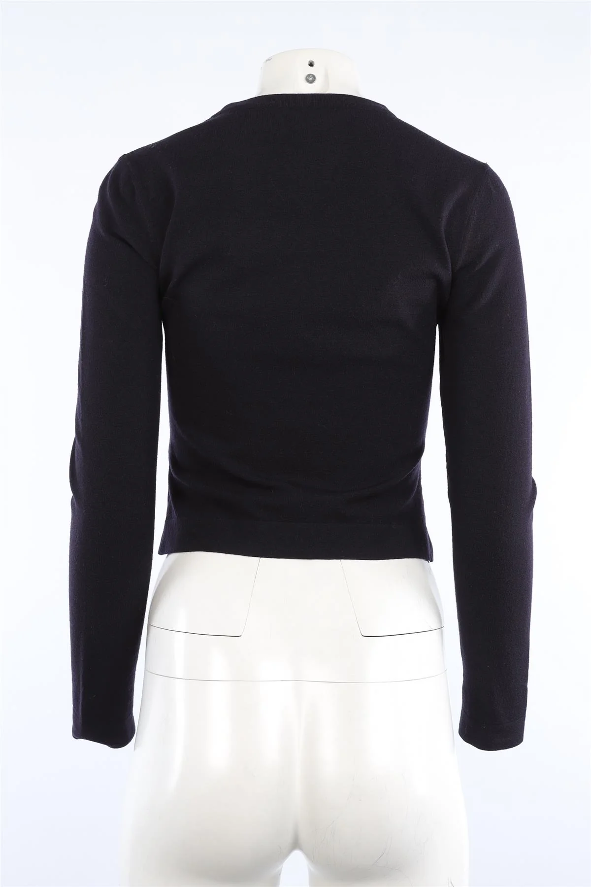 ALAÏA NAVY WOOL CARDIGAN FR 38 UK 10 - Image 4