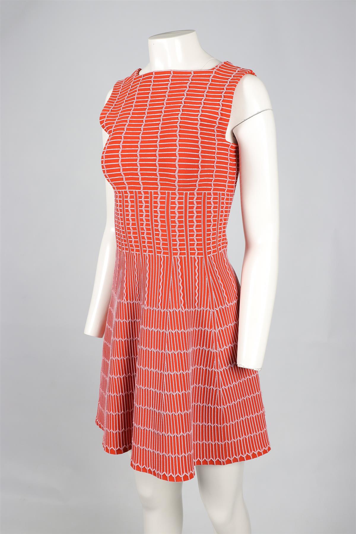 ALAÏA ORANGE KNIT MINI DRESS FR 38 UK 10 - Image 3