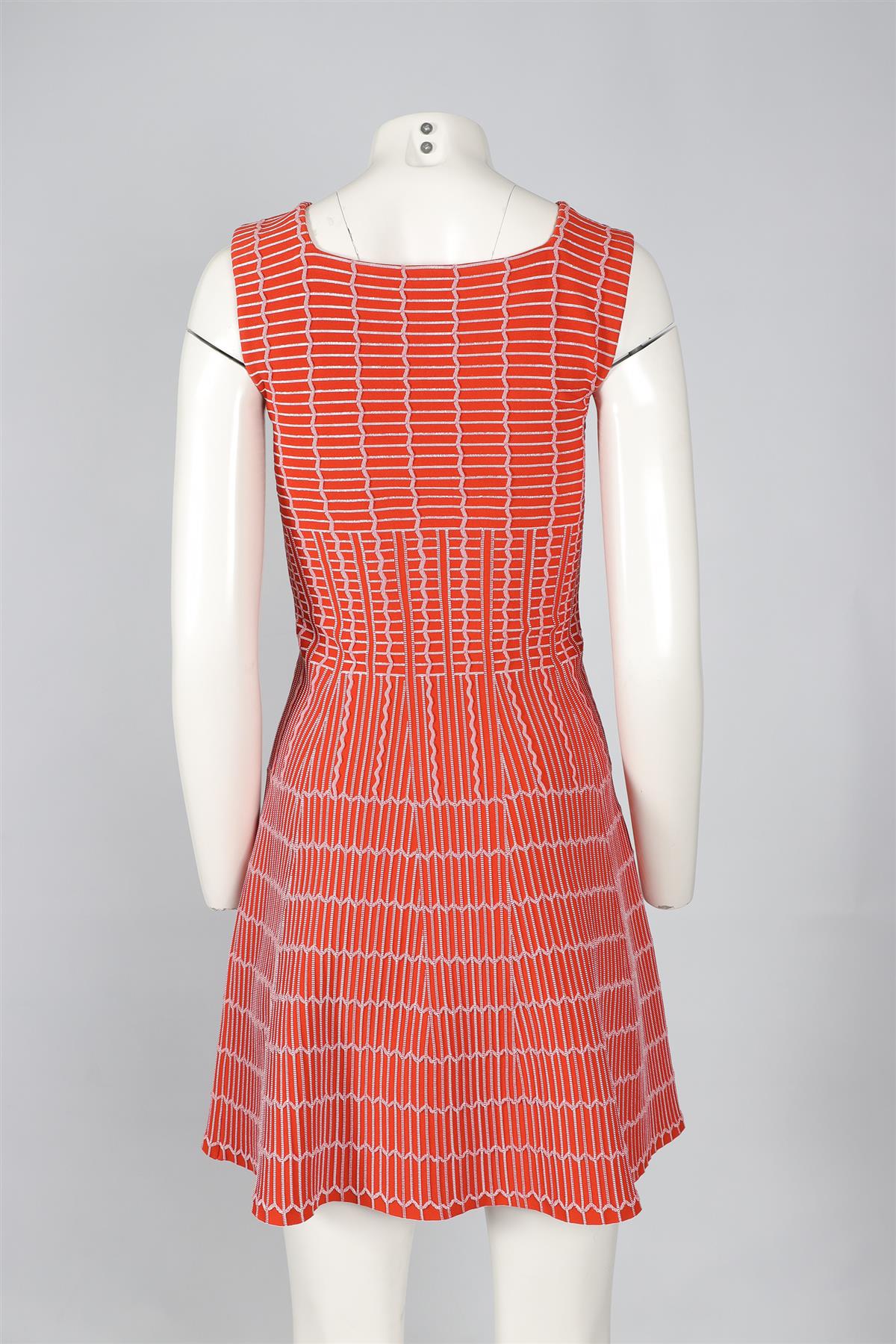 ALAÏA ORANGE KNIT MINI DRESS FR 38 UK 10 - Image 4