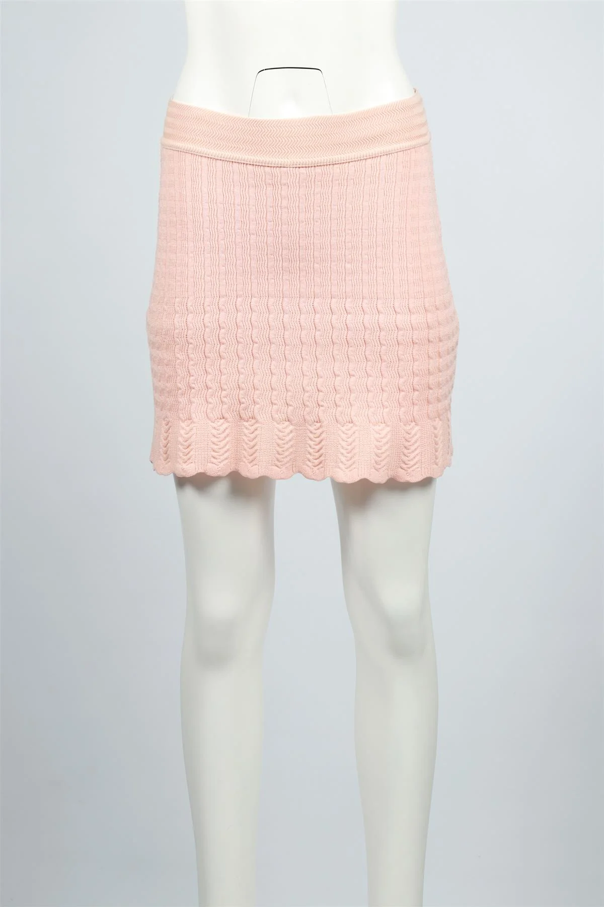 ALAÏA PINK 1990 WOOL BLEND MINI SKIRT XSMALL - Image 2