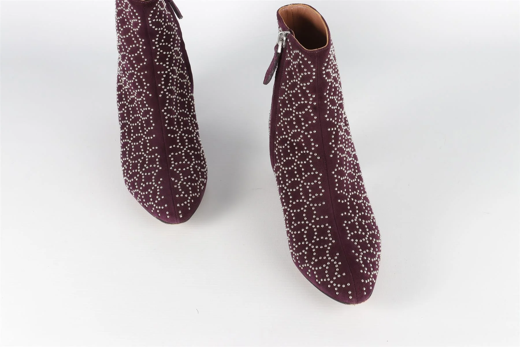 ALAÏA PURPLE SUEDE ANKLE BOOTS EU 35.5 UK 2.5 US 5.5 - Image 4