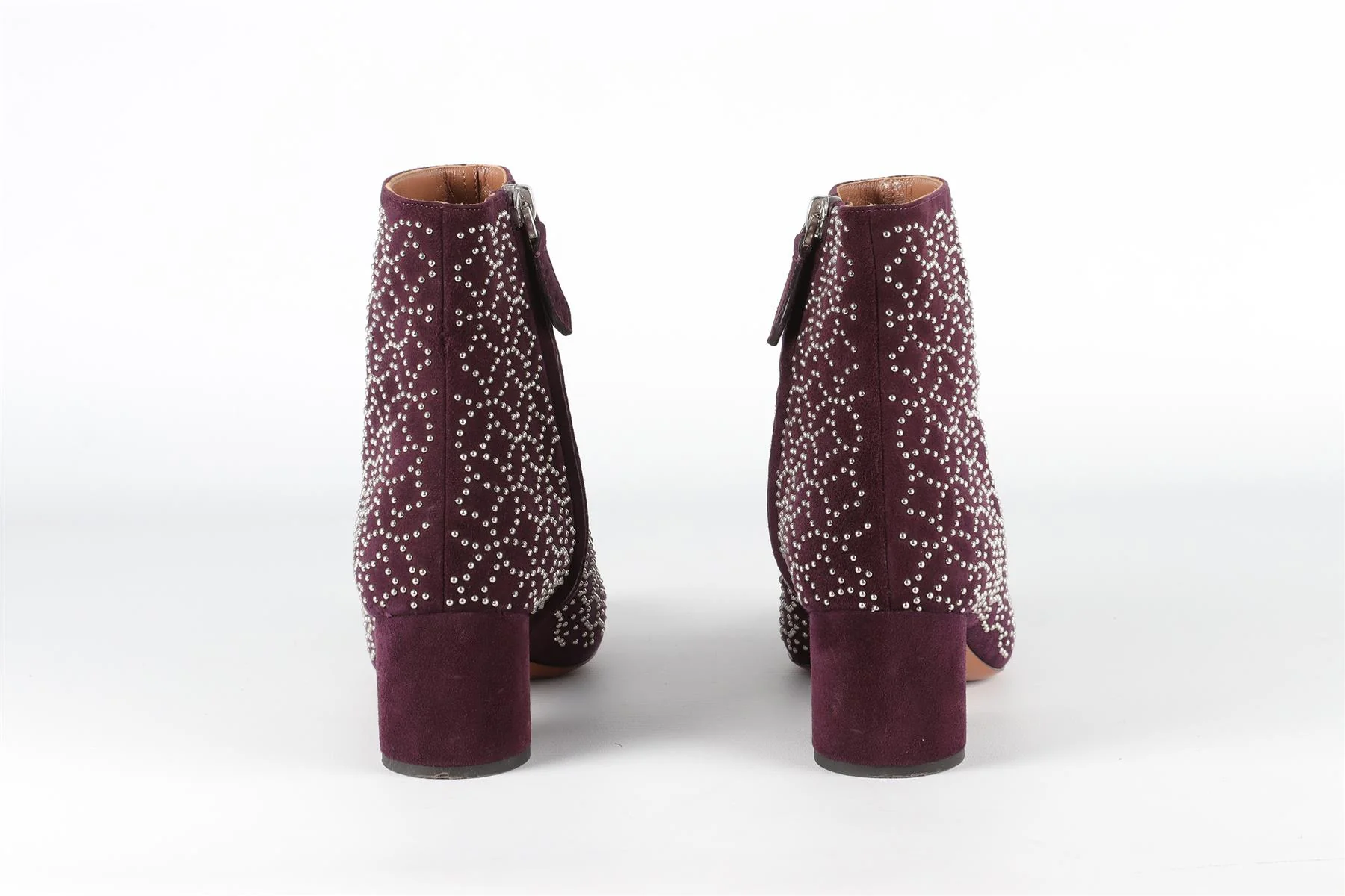ALAÏA PURPLE SUEDE ANKLE BOOTS EU 35.5 UK 2.5 US 5.5 - Image 5