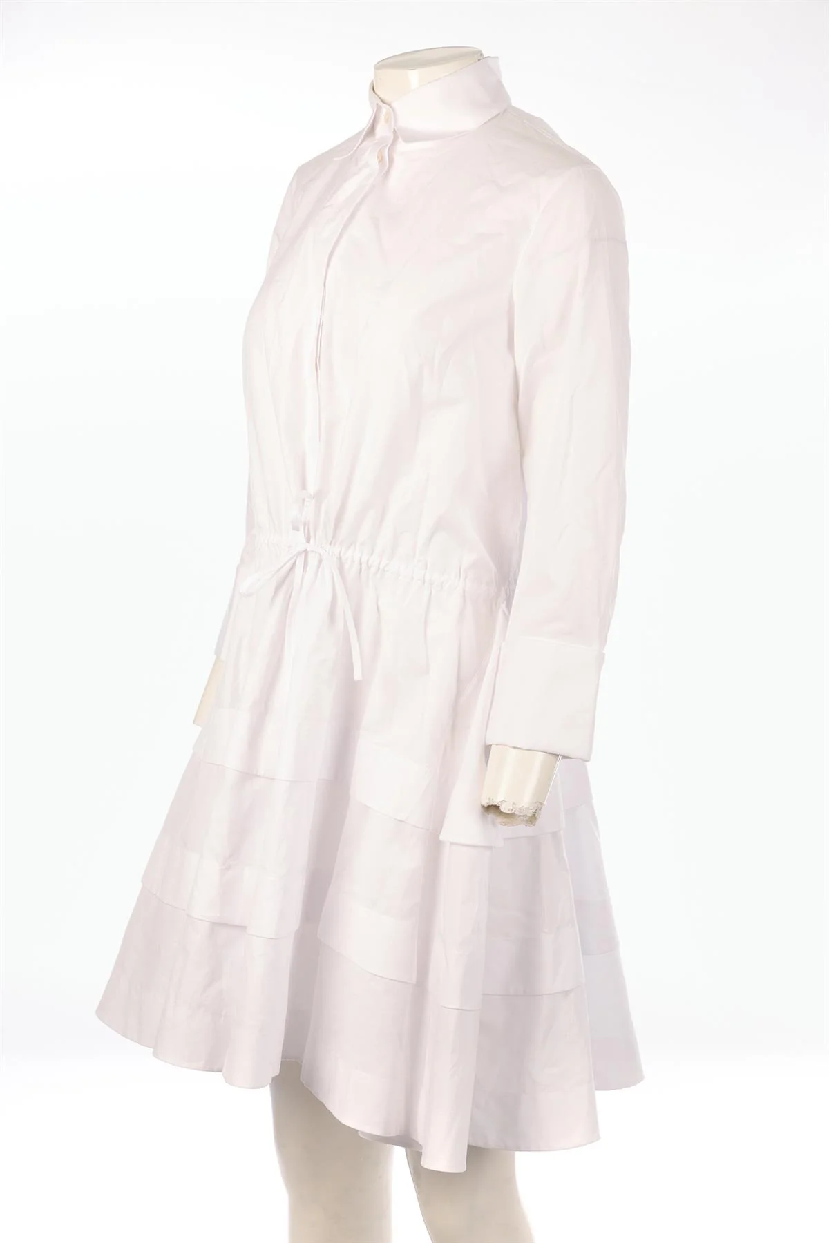 ALAÏA WHITE COTTON MIDI DRESS FR 36 UK 8 - Image 3
