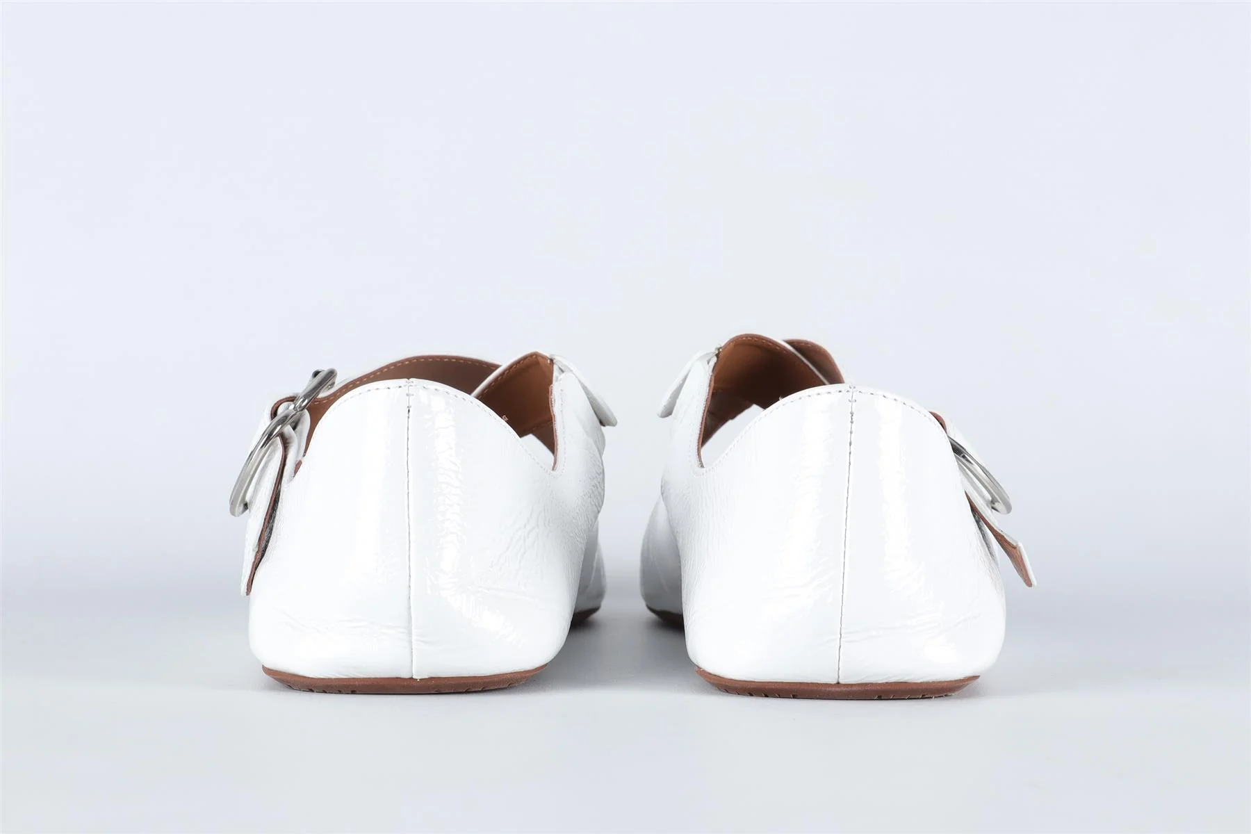 ALAÏA WHITE CRISS CROSS LEATHER BALLET FLATS EU 38.5 UK 5.5 US 8.5 - Image 5