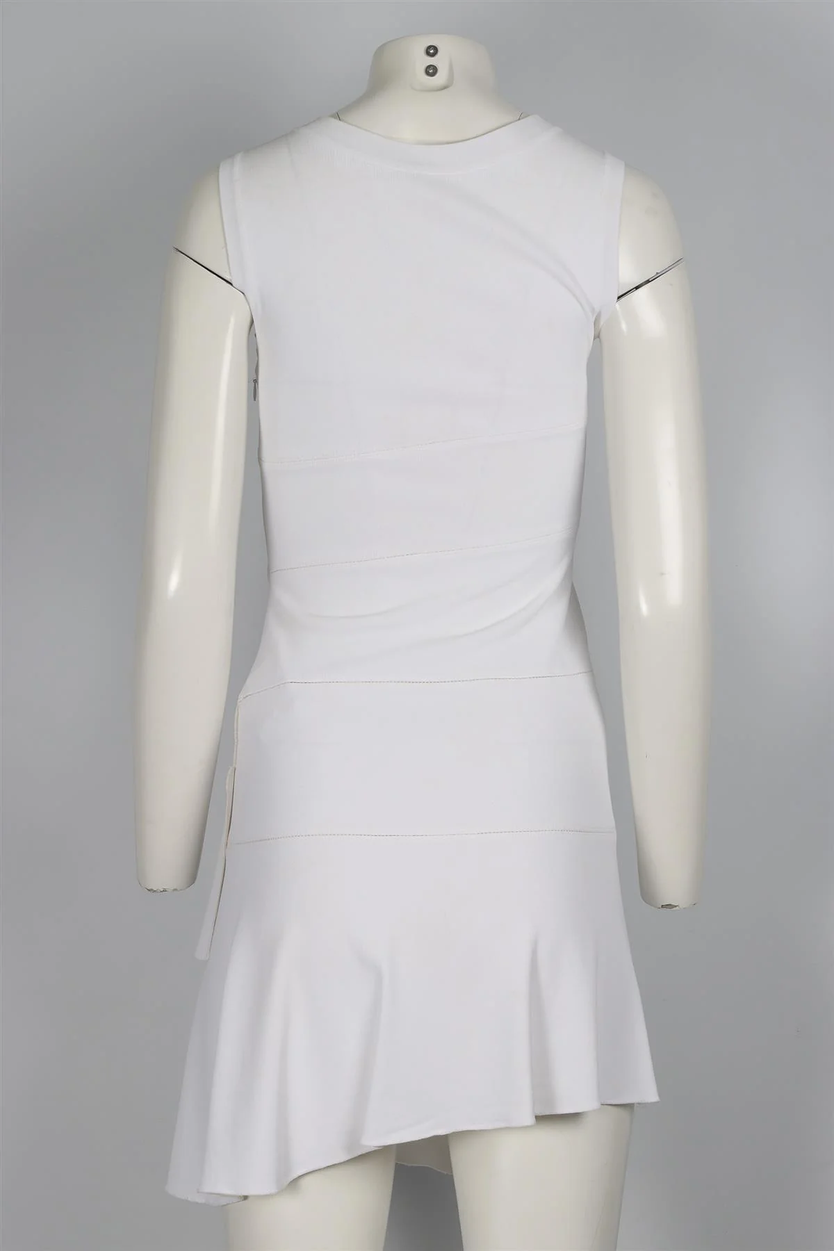 ALAÏA WHITE KNIT MINI DRESS FR 38 UK 10 - Image 4