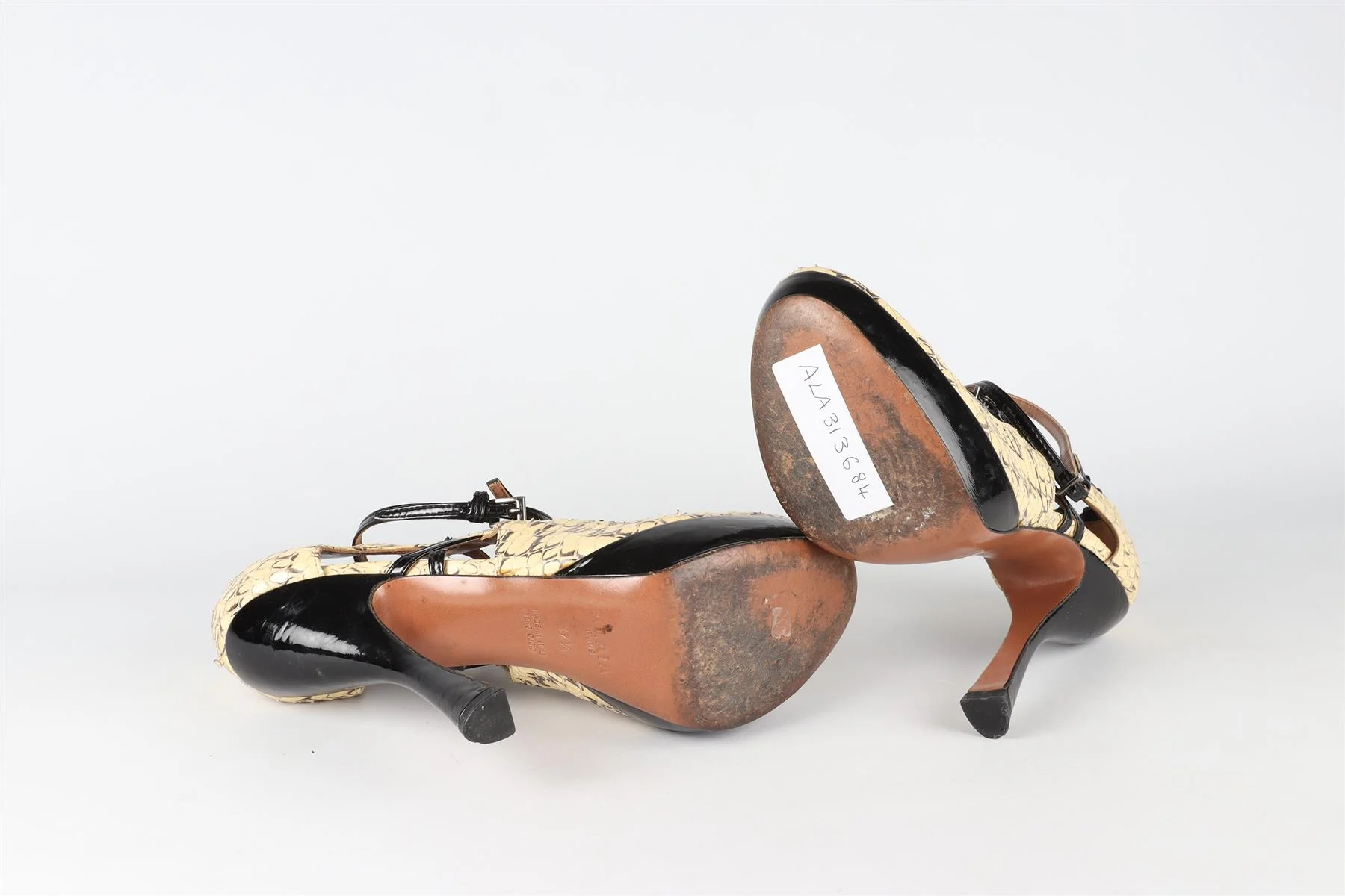 ALAÏA  YELLOW SNAKESKIN PUMPS EU 37.5 UK 4.5 US 7.5 - Image 6