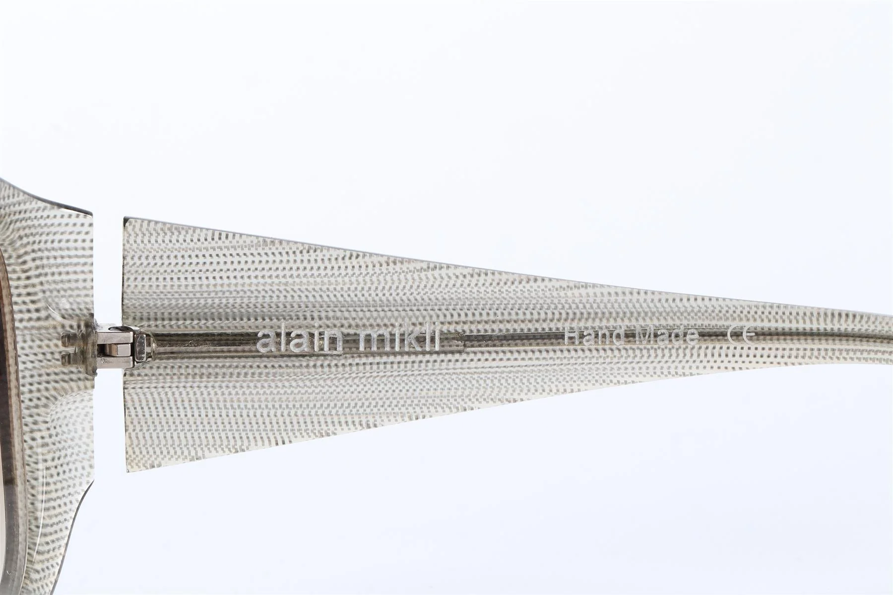 ALAIN MIKLI BEIGE OVAL FRAME ACETATE SUNGLASSES - Image 6