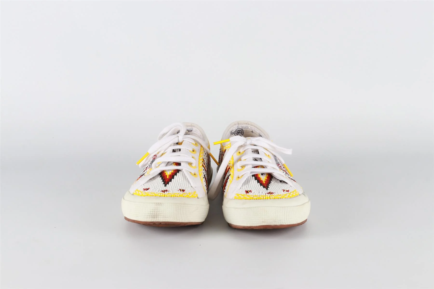 ALANUI + SUPERGA MULTICOLOUR BEAD SNEAKERS EU 38 UK 5 US 6 - Image 3