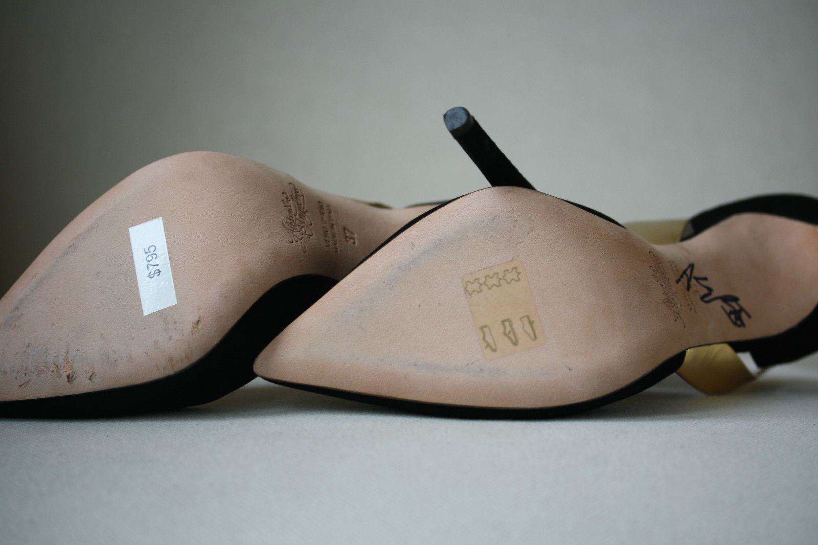 ALEJANDRO INGELMO FLAVIA D'ORSAY SIGNED BLACK SUEDE HEELS EU 37 UK 4 US 7 - Image 8