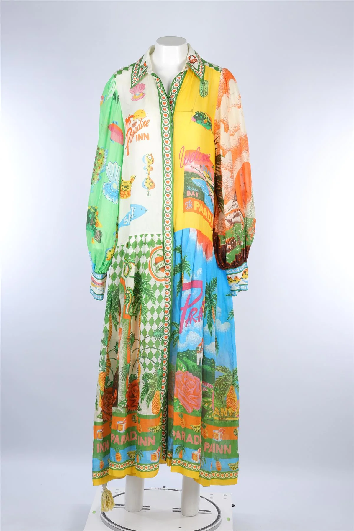 ALEMAIS MULTI RAMIE MAXI DRESS AU 10 UK 10 - Image 2