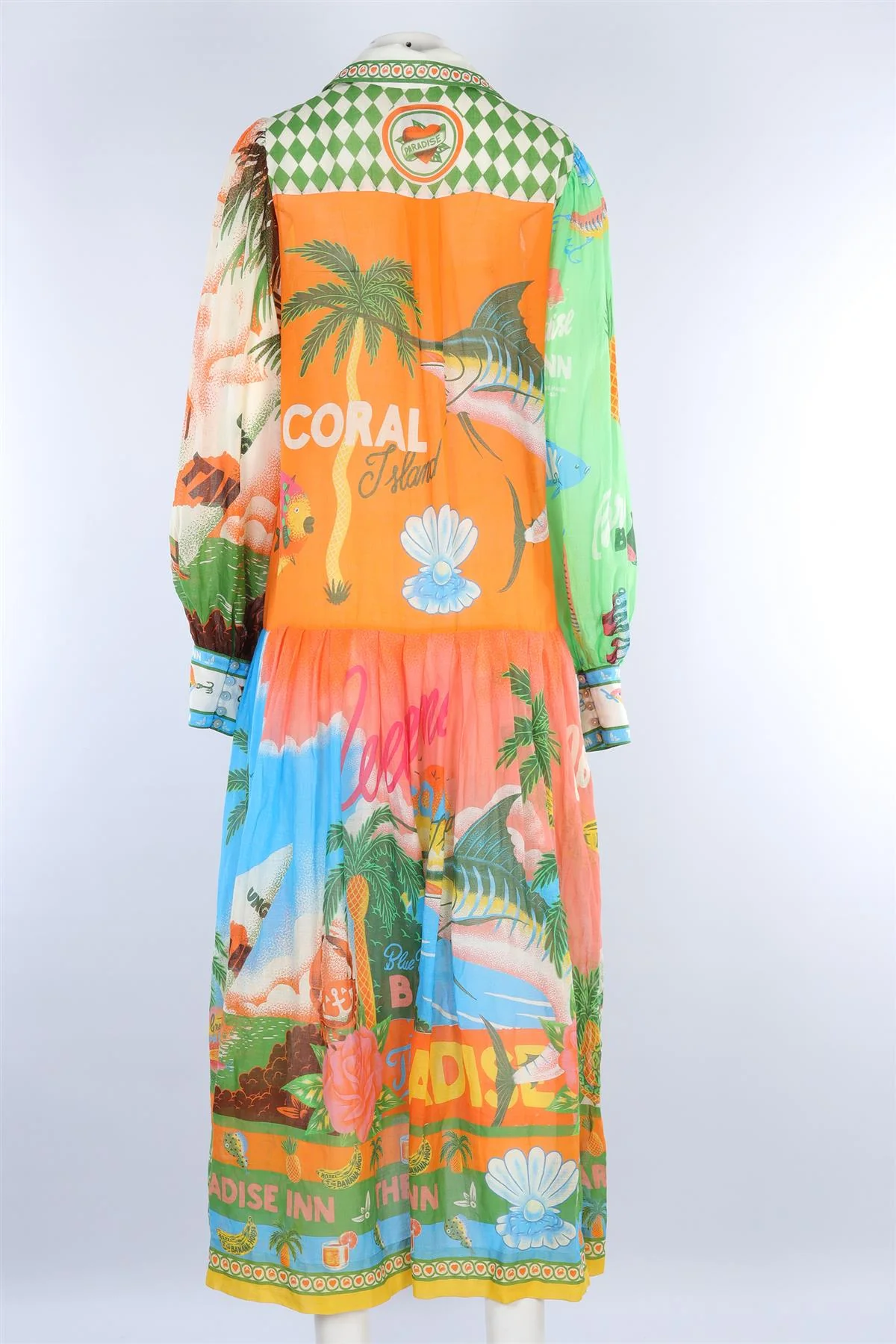 ALEMAIS MULTI RAMIE MAXI DRESS AU 10 UK 10 - Image 4