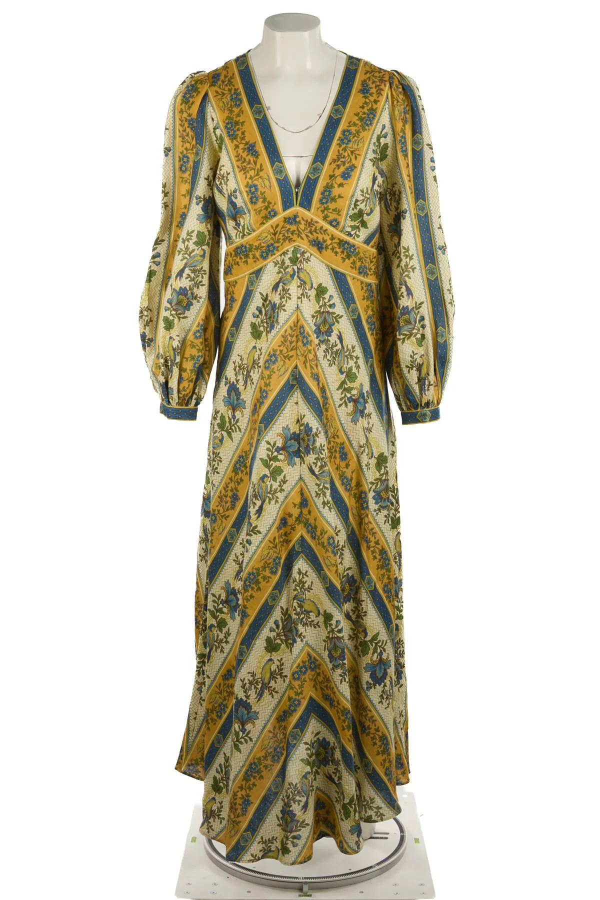 ALEMAIS YELLOW LINEN MAXI DRESS UK 10 - Image 2