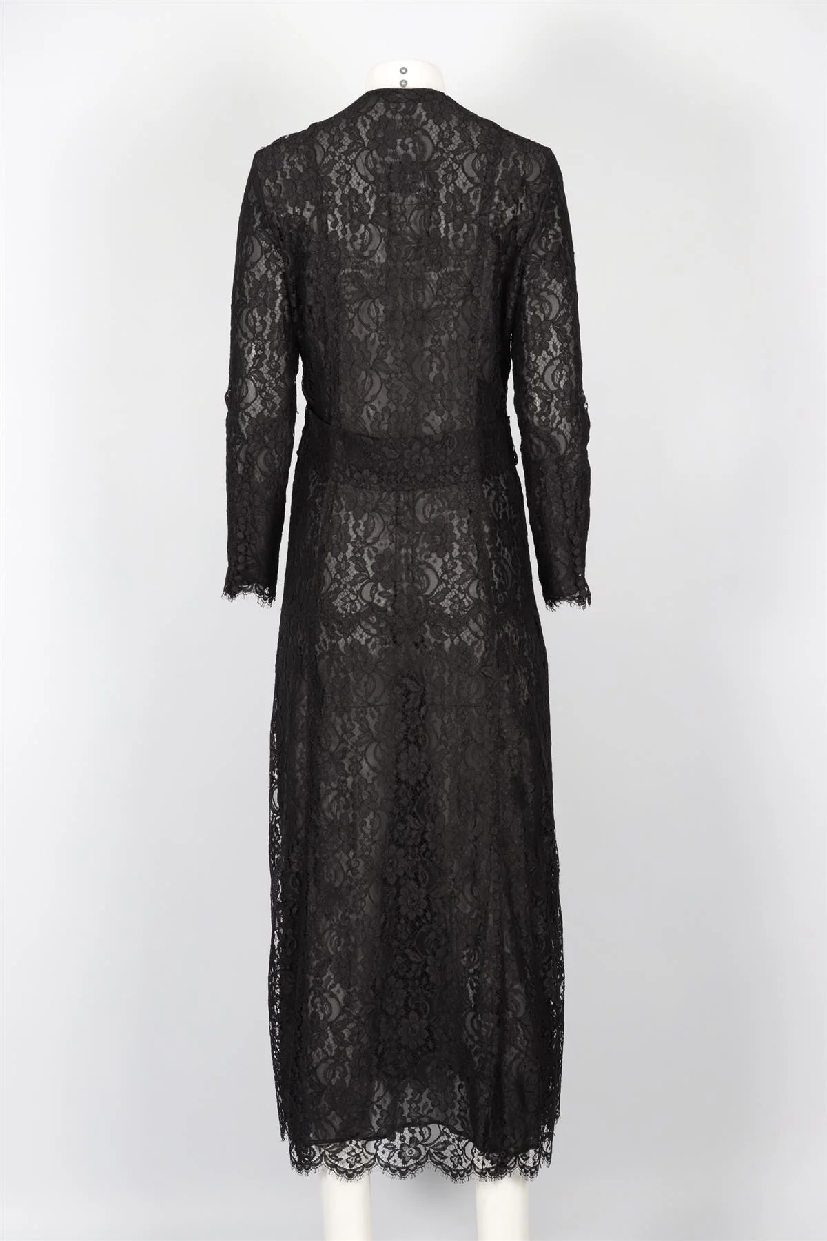 ALESSANDRA RICH BLACK LACE MAXI DRESS IT 44 UK 12 - Image 2