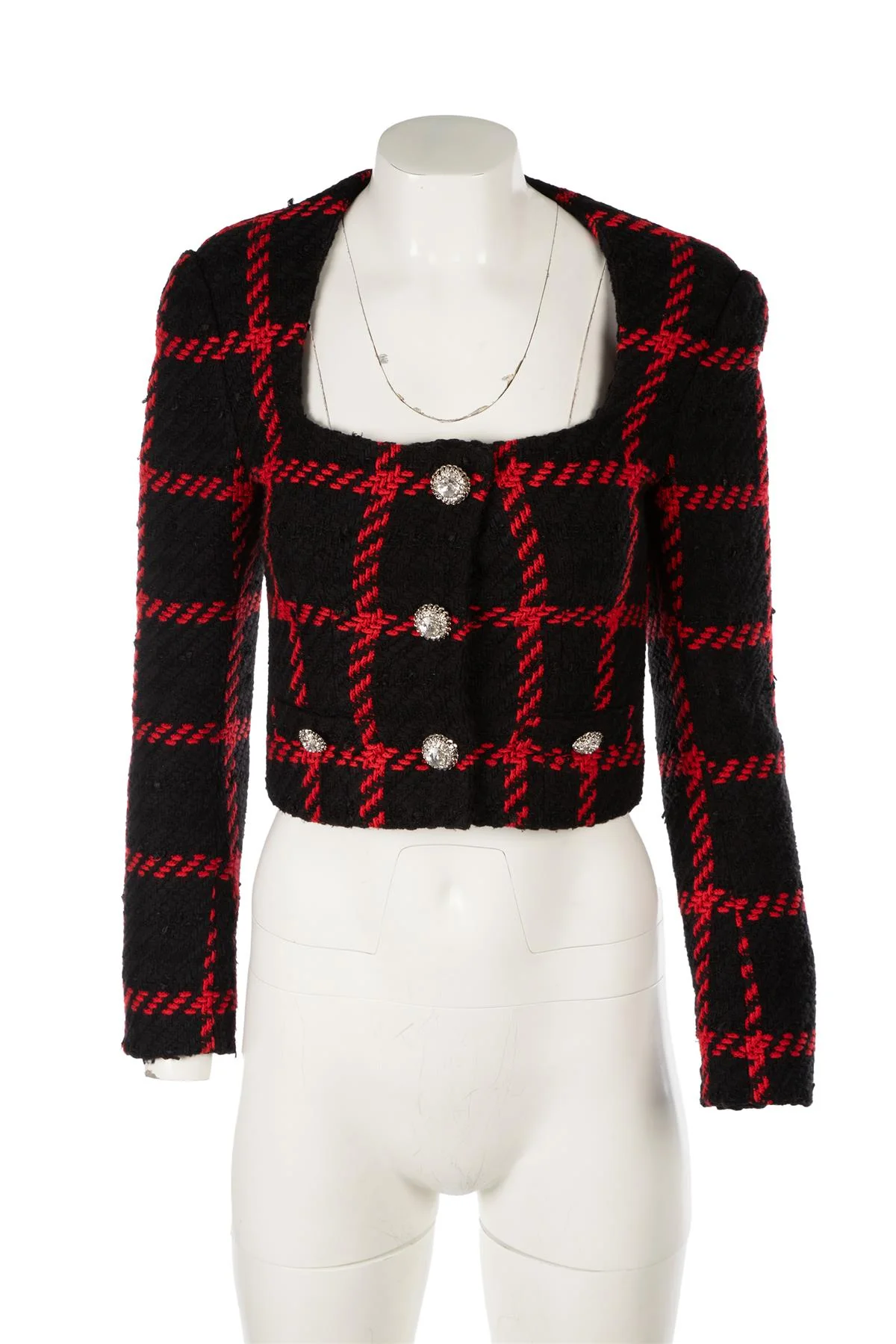 ALESSANDRA RICH BLACK WOOL JACKET IT 40 UK 8 - Image 2