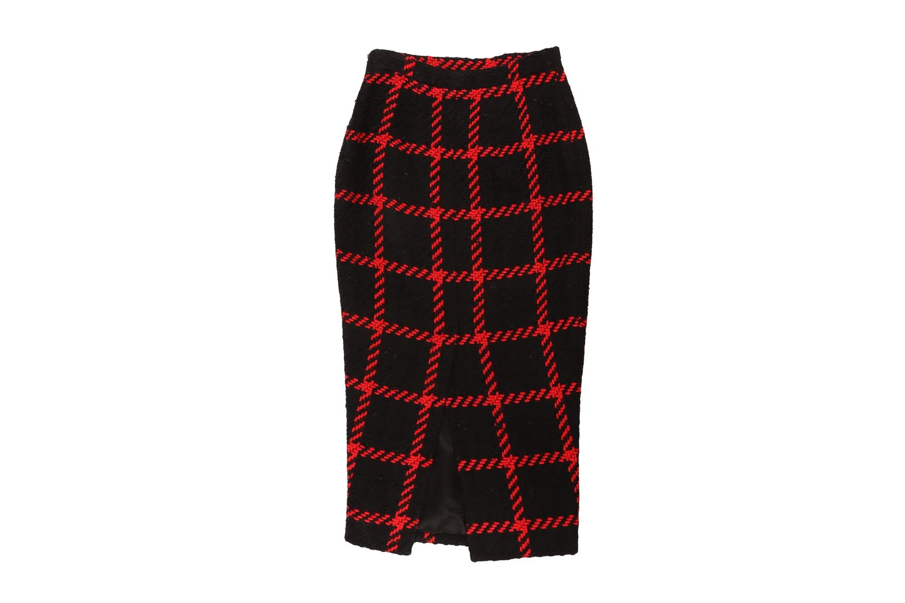 ALESSANDRA RICH BLACK WOOL MIDI SKIRT IT 38 UK 6 - Image 3
