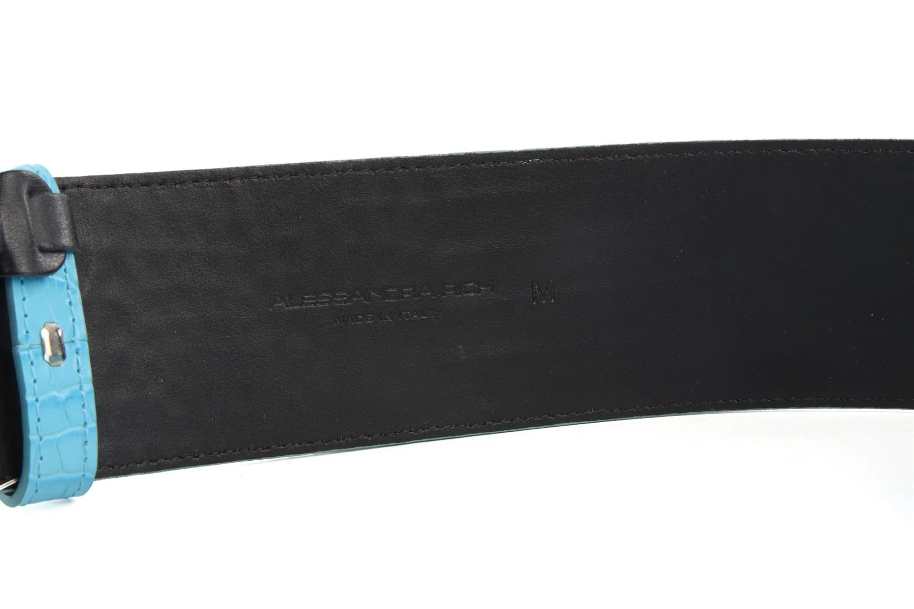 ALESSANDRA RICH BLUE LEATHER BELT MEDIUM - Image 4
