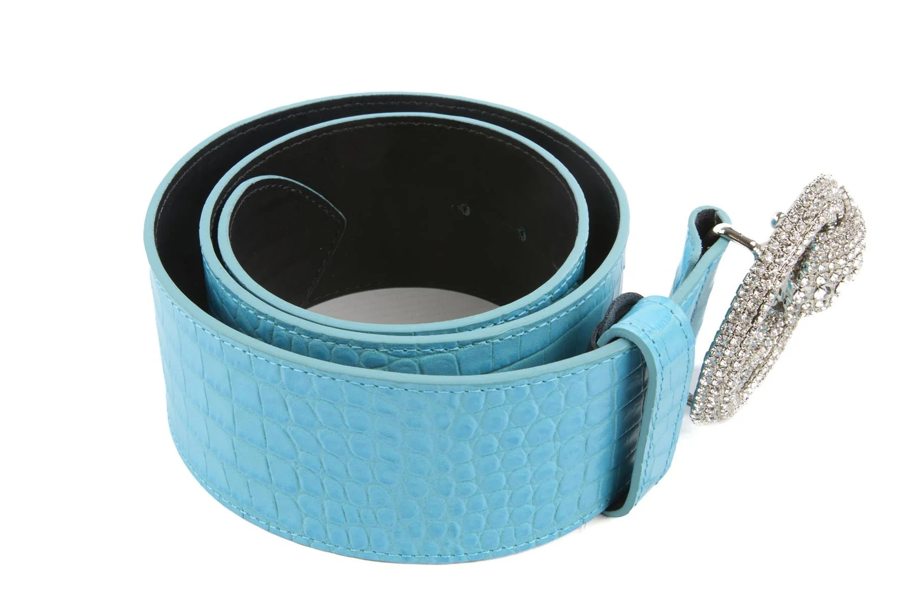 ALESSANDRA RICH BLUE LEATHER BELT MEDIUM - Image 5