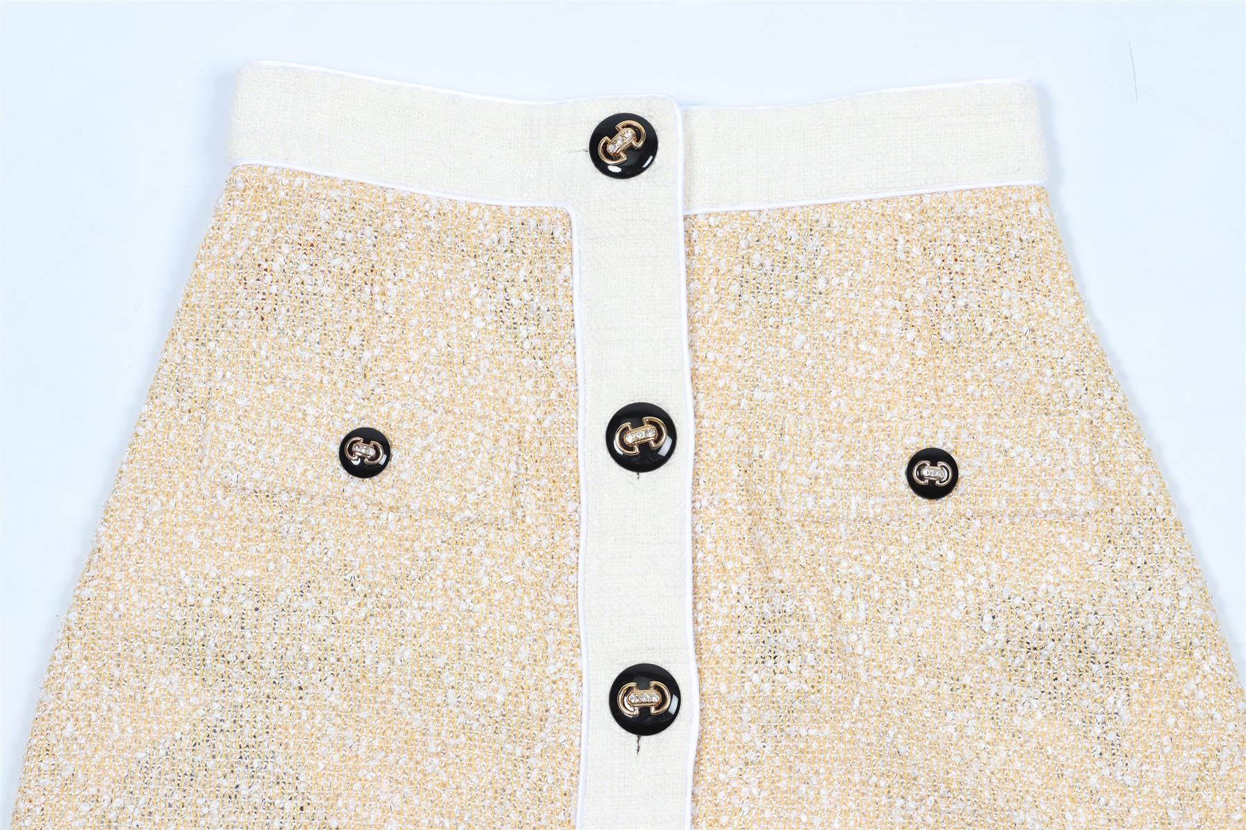 ALESSANDRA RICH COTTON BLEND MINI SKIRT IT 38 UK 6 - Image 3