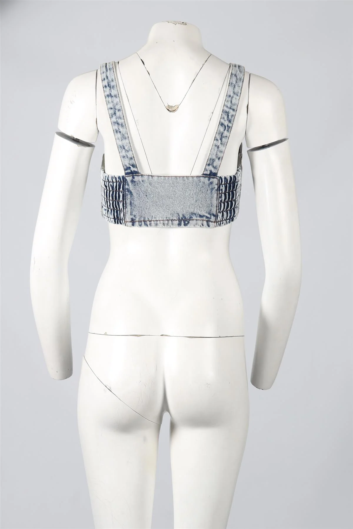 ALESSANDRA RICH CROPPED DENIM TOP IT 42 UK 10 - Image 4