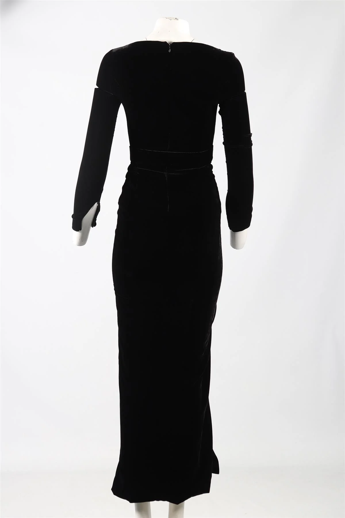 ALESSANDRA RICH CRYSTAL AND VELVET MAXI DRESS IT 38 UK 6 - Image 4