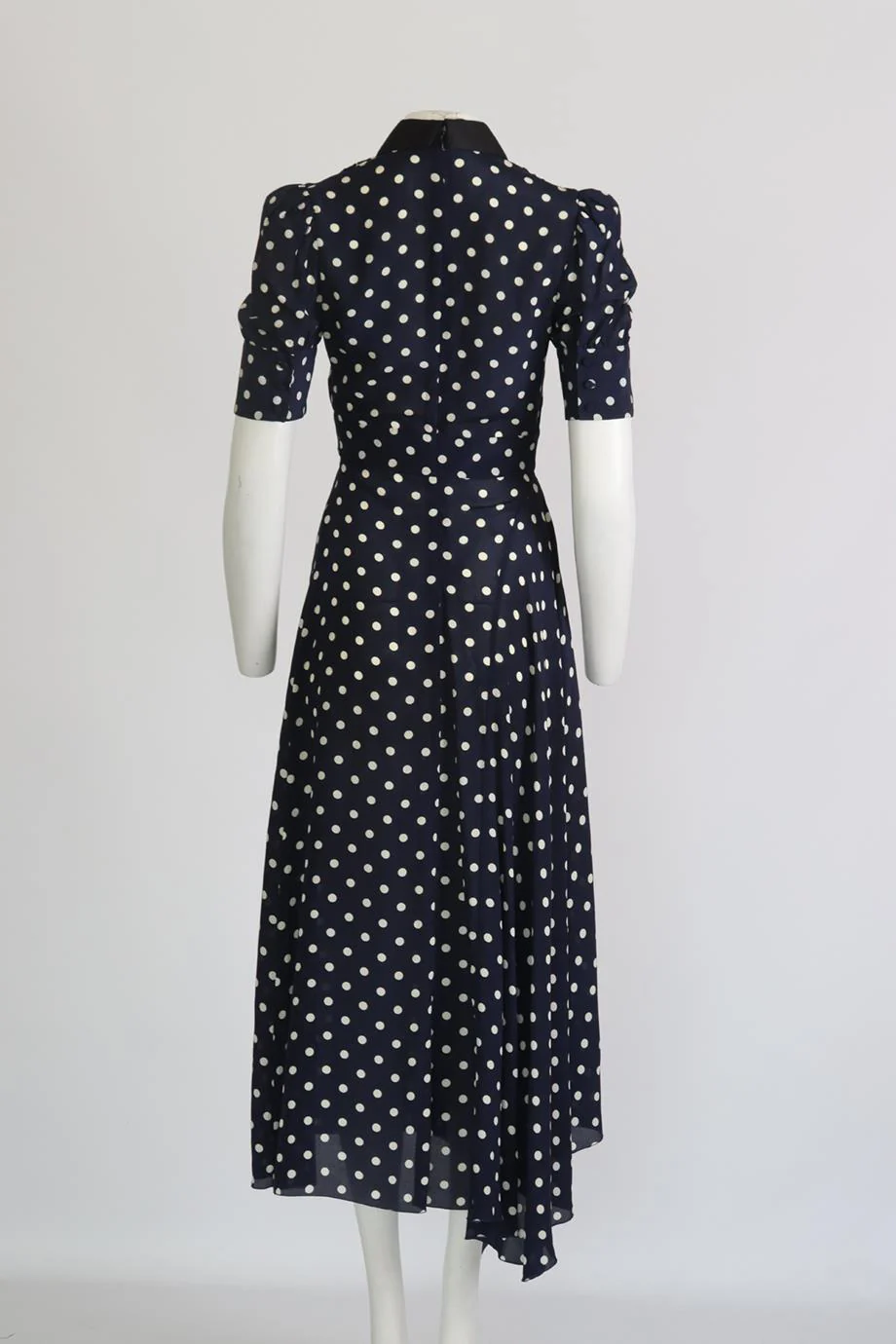 ALESSANDRA RICH CRYSTAL EMBELLISHED POLKA DOT SILK MAXI DRESS IT 42 UK 10 - Image 4