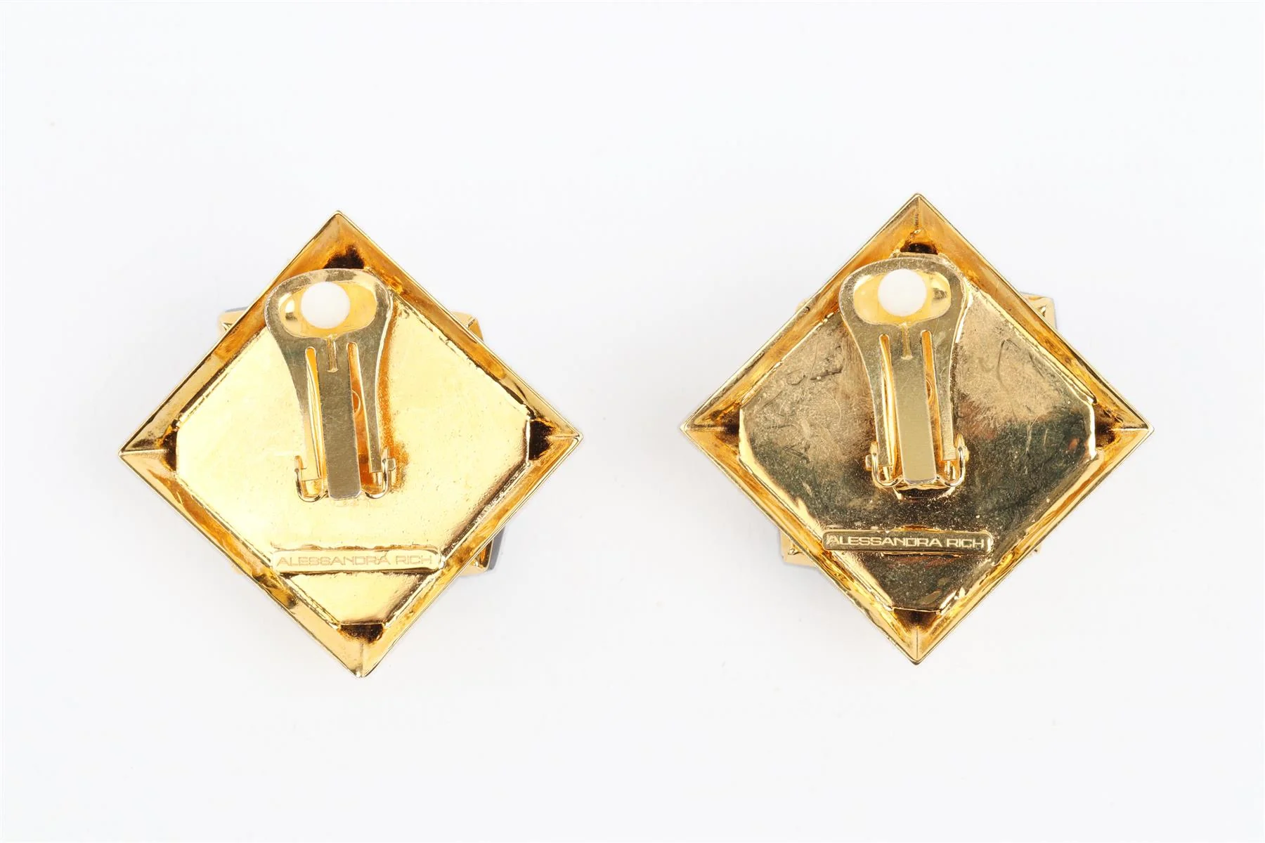 ALESSANDRA RICH GOLD CLIP EARRINGS - Image 4