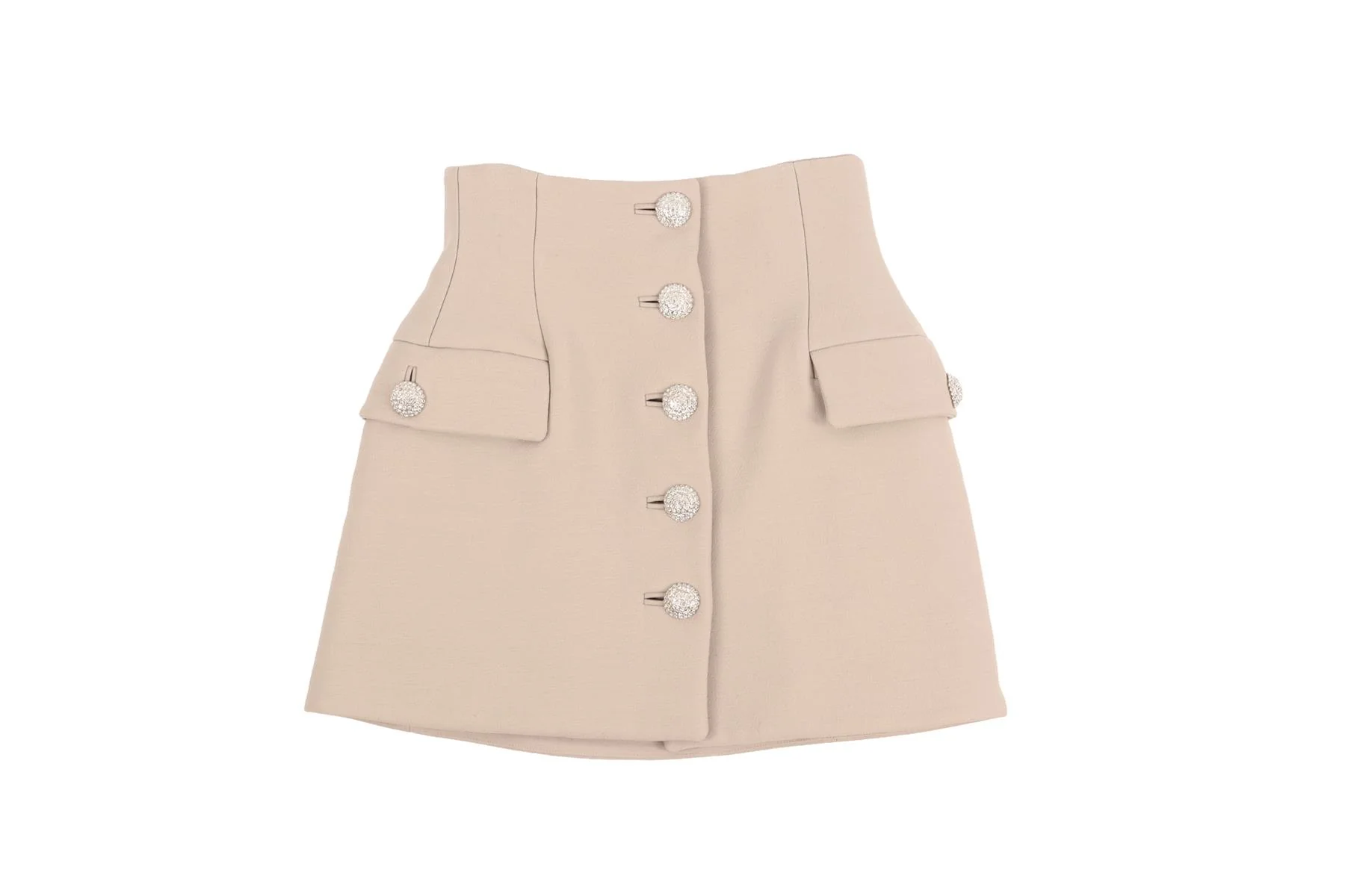 ALESSANDRA RICH GREY WOOL MINI SKIRT IT 38 UK 6 - Image 2
