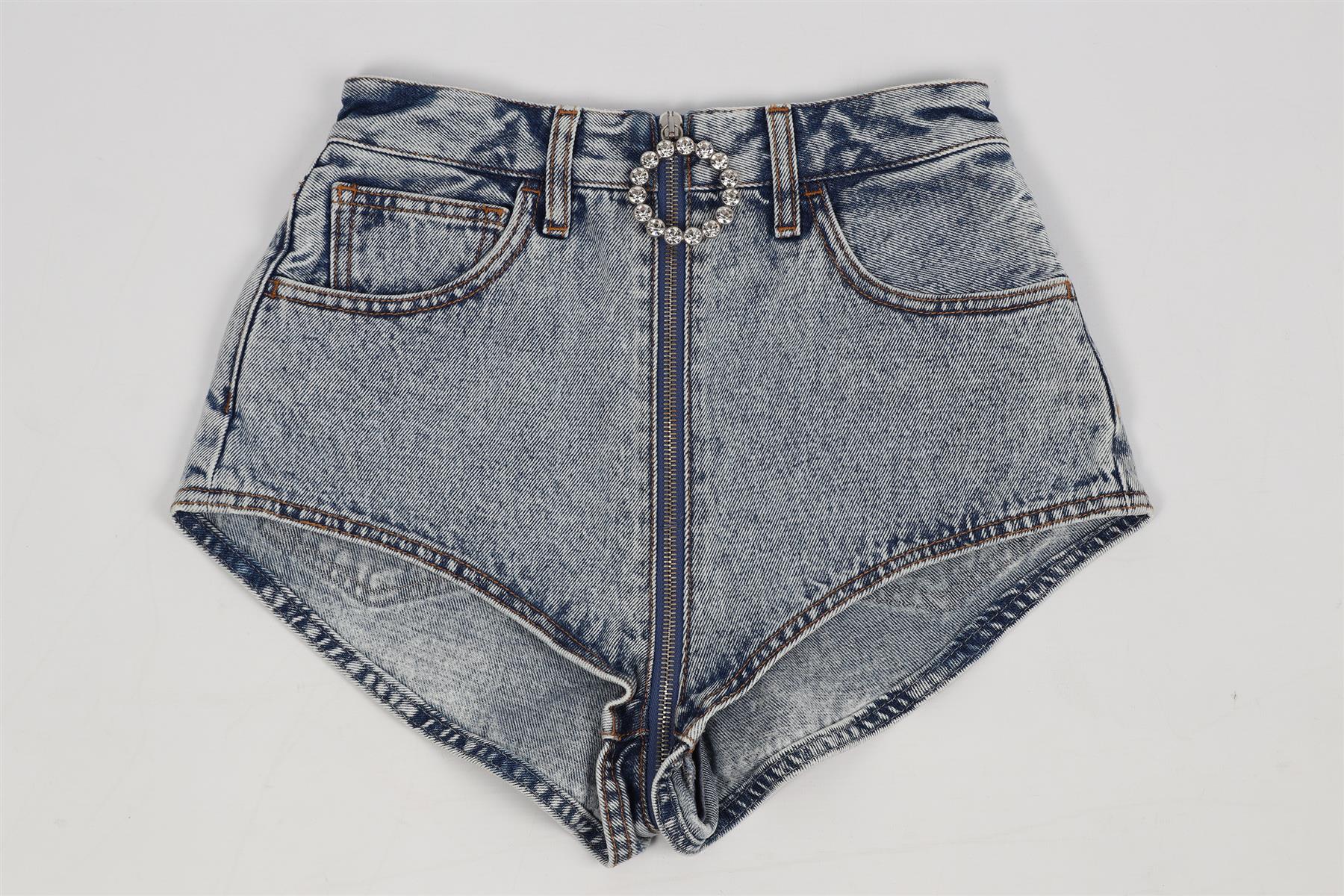 ALESSANDRA RICH HIGH RISE DENIM SHORTS W25 UK 6-8 - Image 3